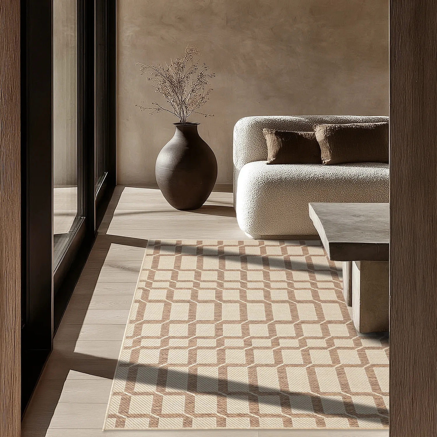 Koberec Indoor/Outdoor - Nicosia (hnědý)