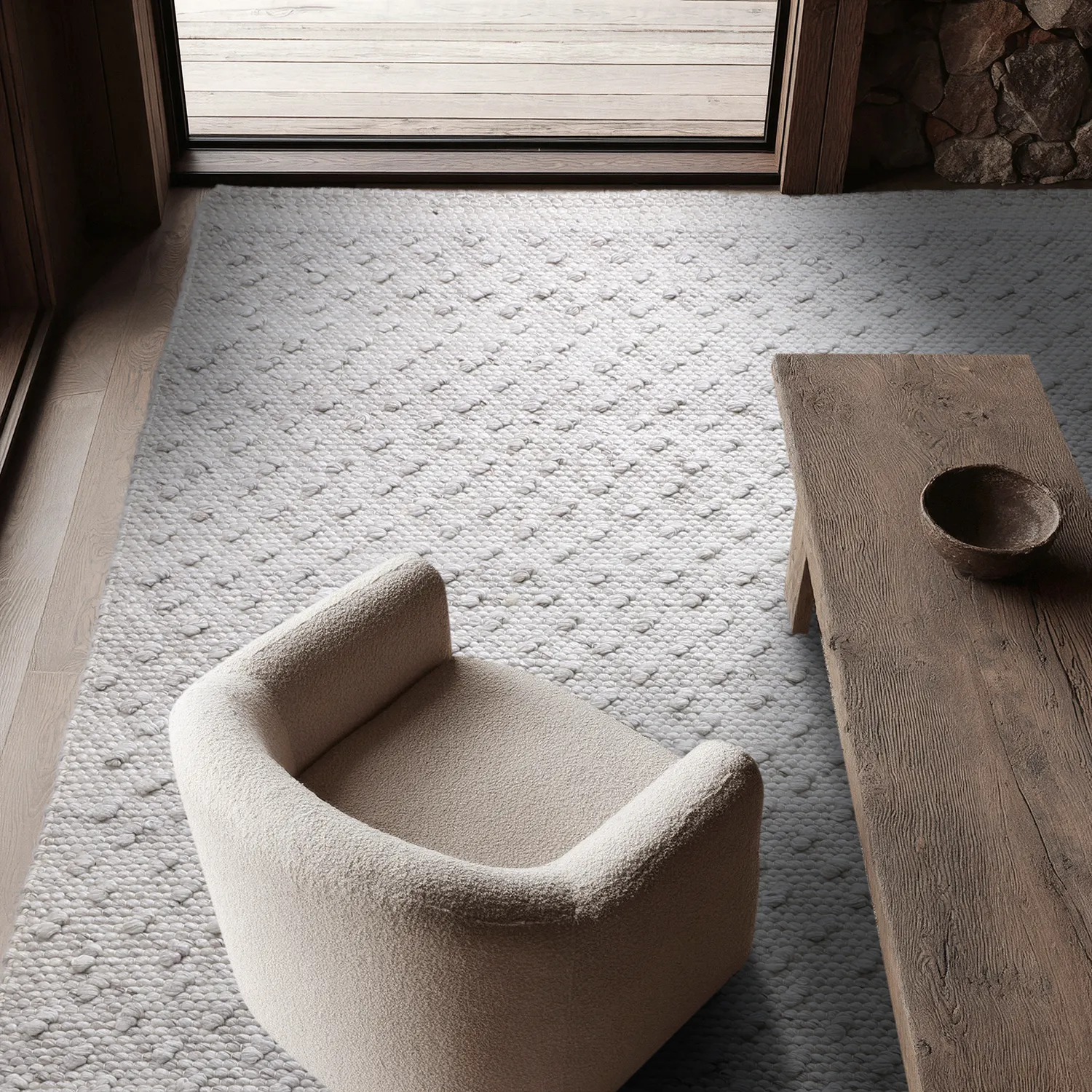 Koberec Indoor/Outdoor - Todi Wool Look (šedá/béžová)