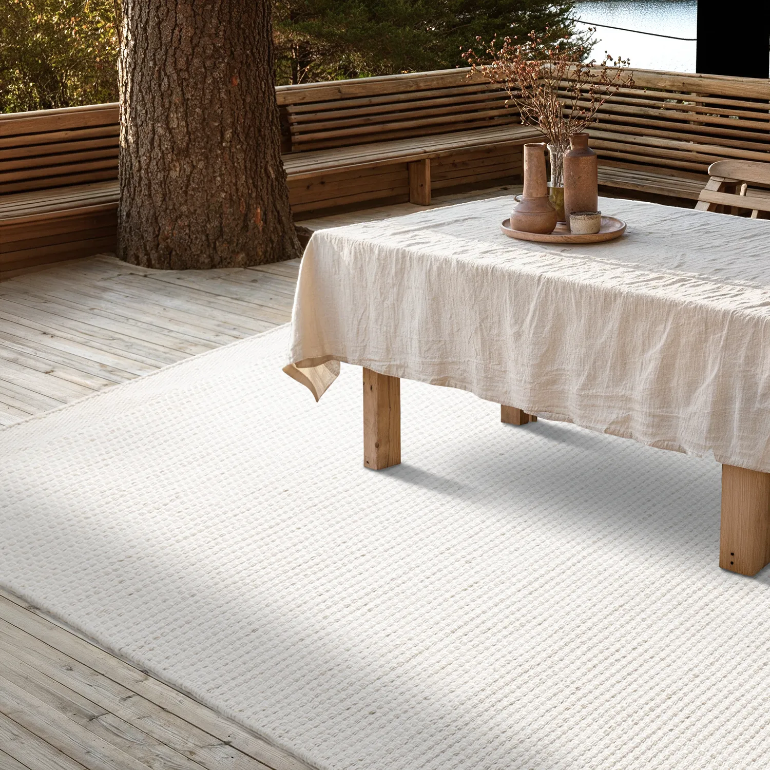 Koberec Indoor/Outdoor - Coastal Wool Look (krém)