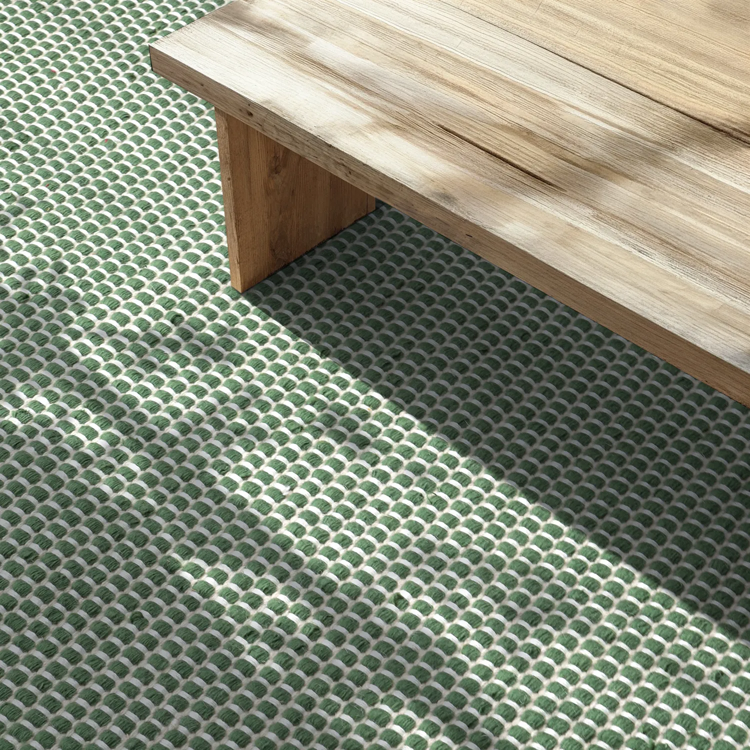 Koberec Indoor/Outdoor - Coastal Wool Look (zelená/bílá)