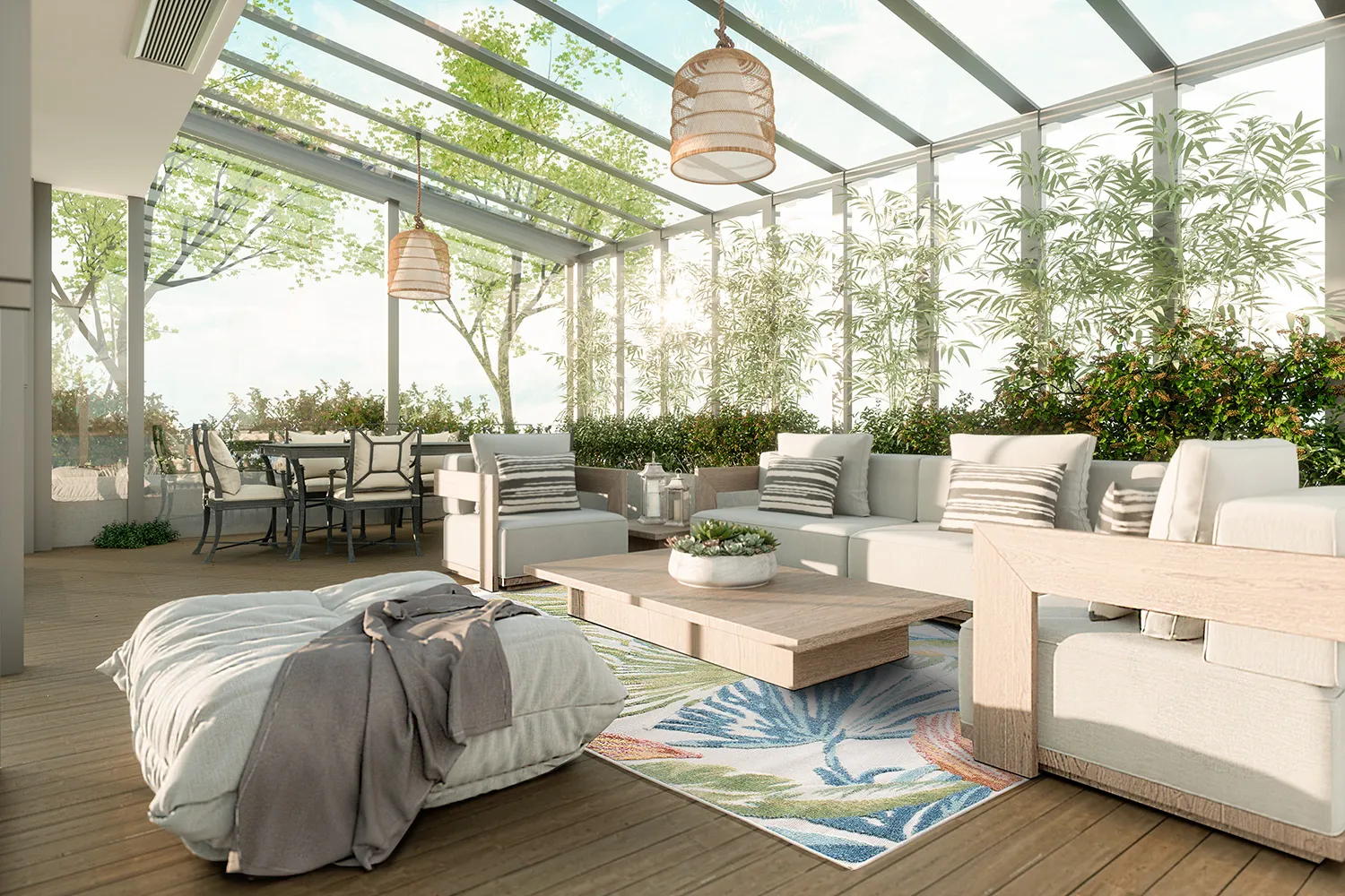 Koberec Indoor/Outdoor - Havana (cream/vícebarevná)