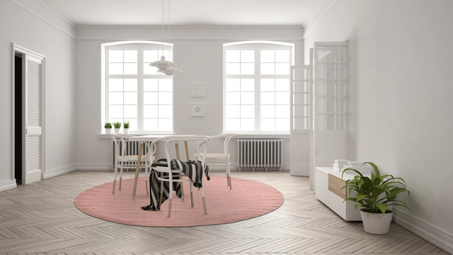 Kulatý koberec - Hamilton (Coral Pink)