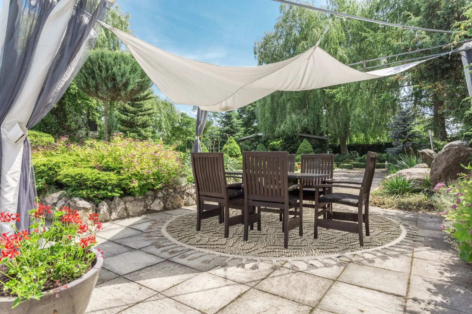 Kulatý koberec - Indoor/Outdoor Dorotea (béžová)