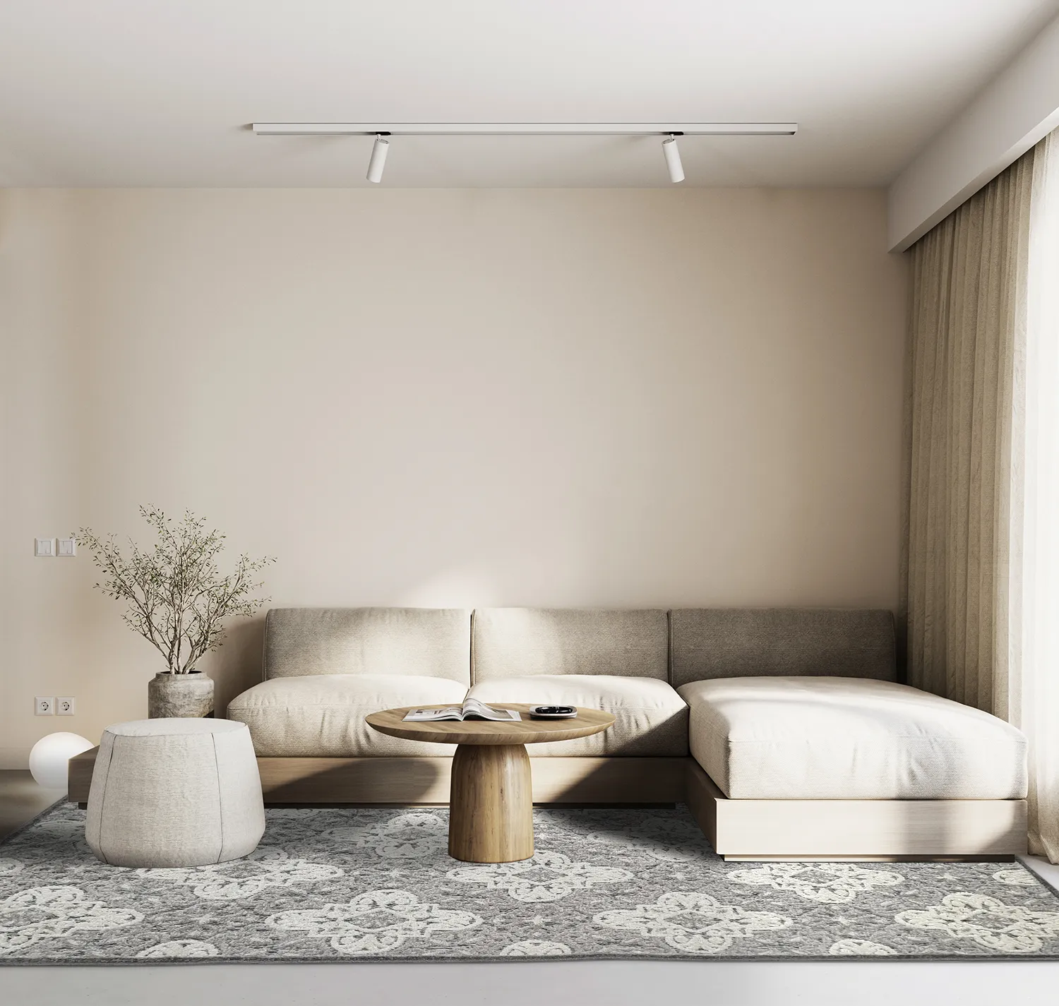 Shaggy Indoor/Outdoor - Hampton (šedá)