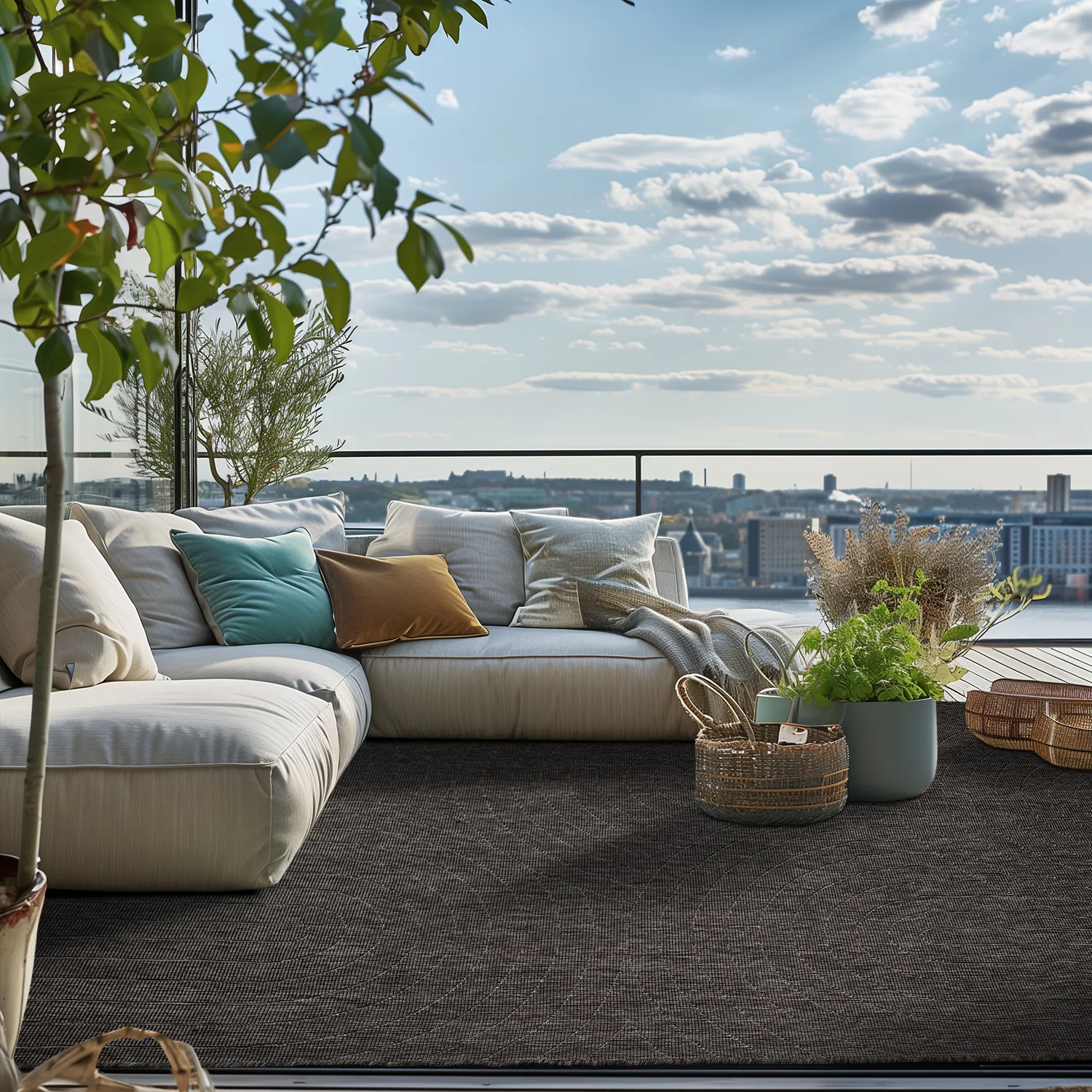 Koberec Indoor/Outdoor - Hayden (černá)