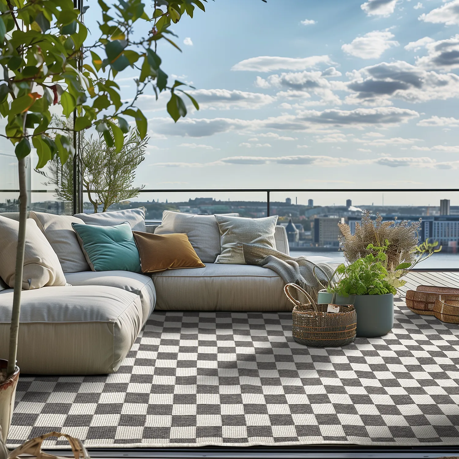 Koberec Indoor/Outdoor - Lucida (černá)