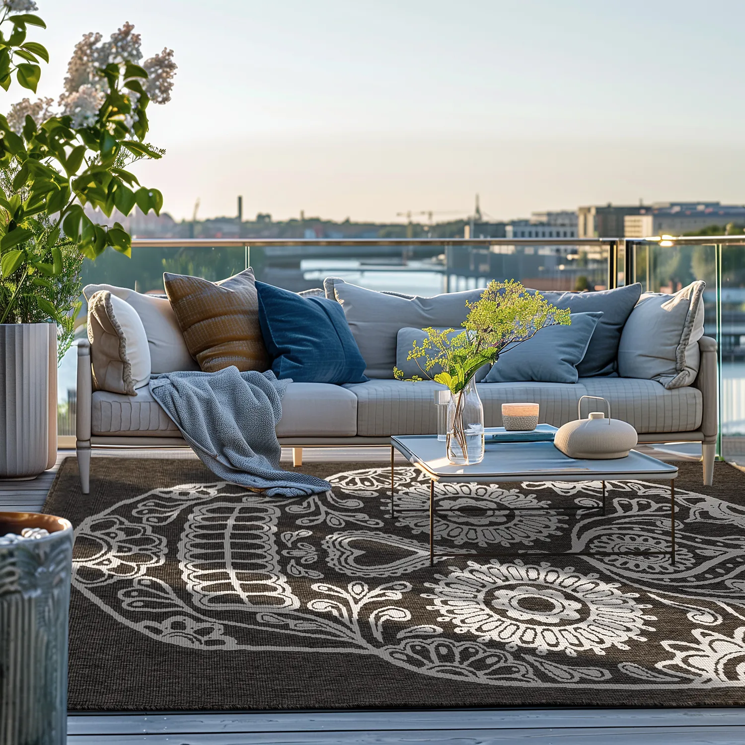Koberec Indoor/Outdoor - Raylan (černá)
