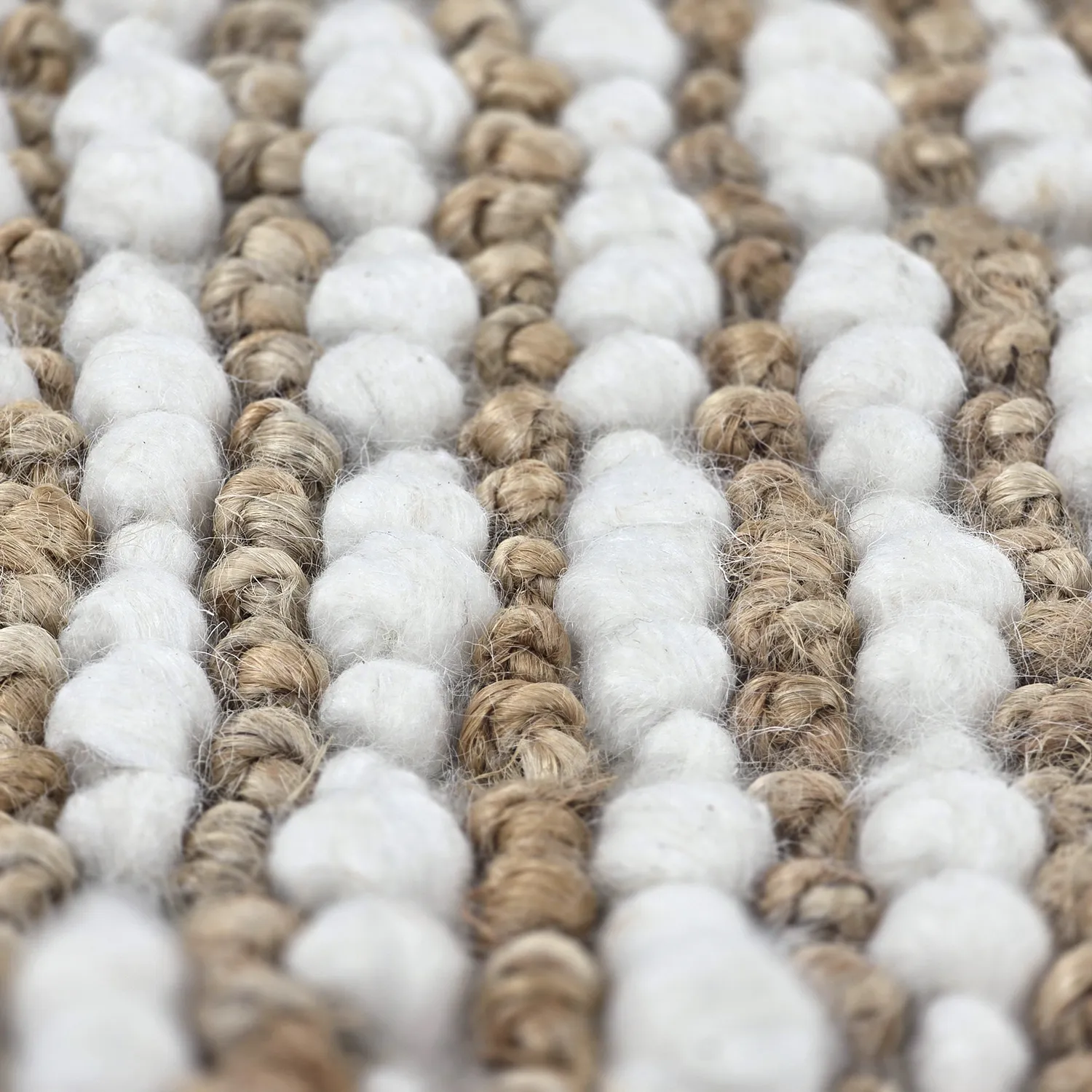 Jutový koberec - Bally Jute/wool Bubble (příroda/bílá)