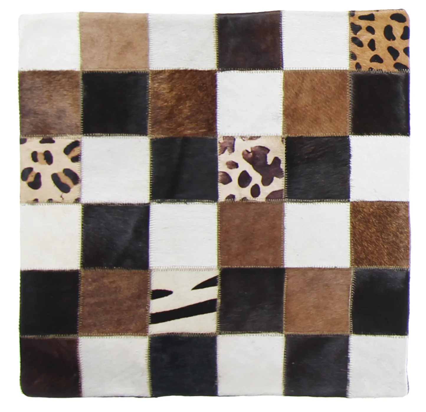 Polštář z kravské kůže (povlak na polštář) 45 x 45 cm