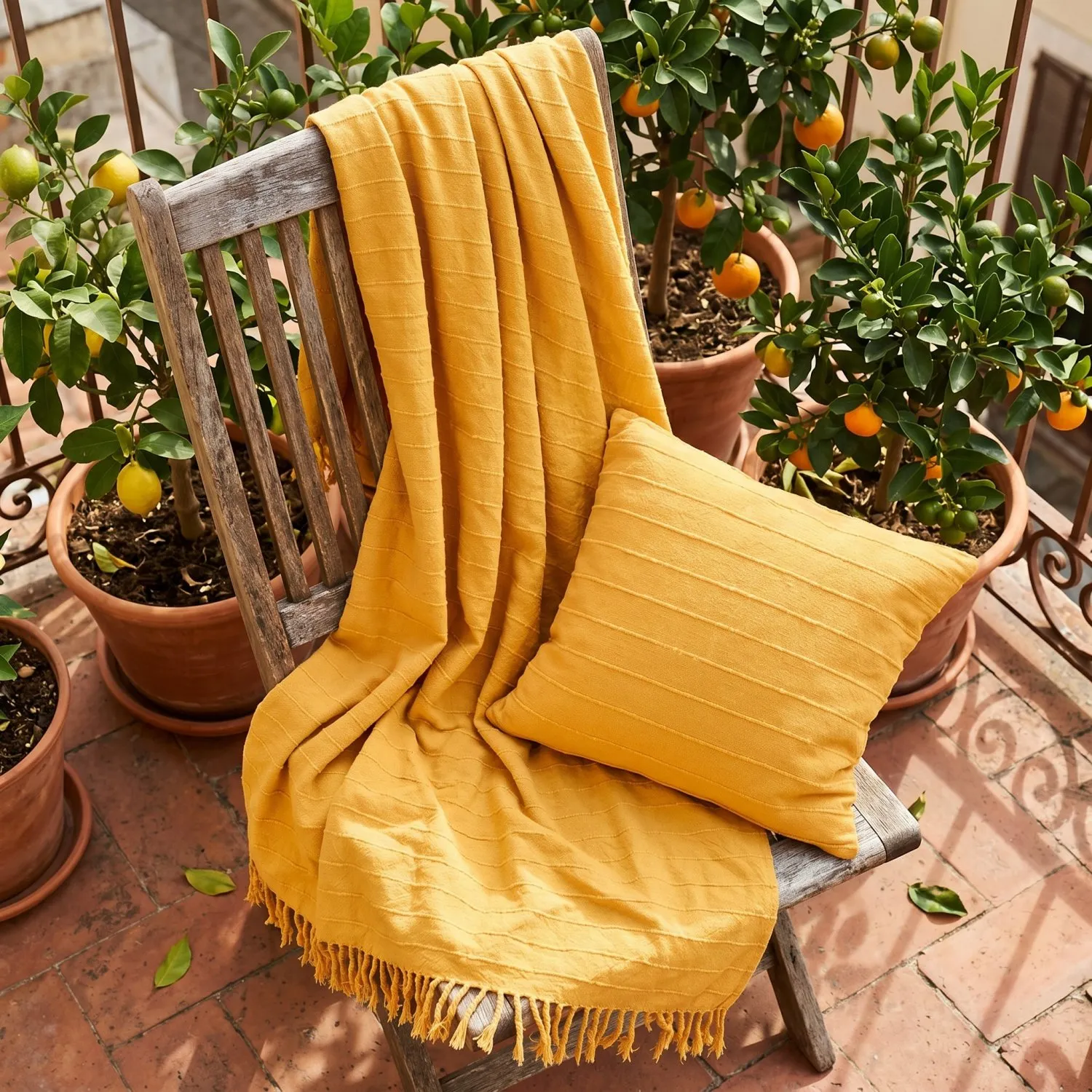 Povlak na polštář - Nalani cotton cushion cover (pomerančový)