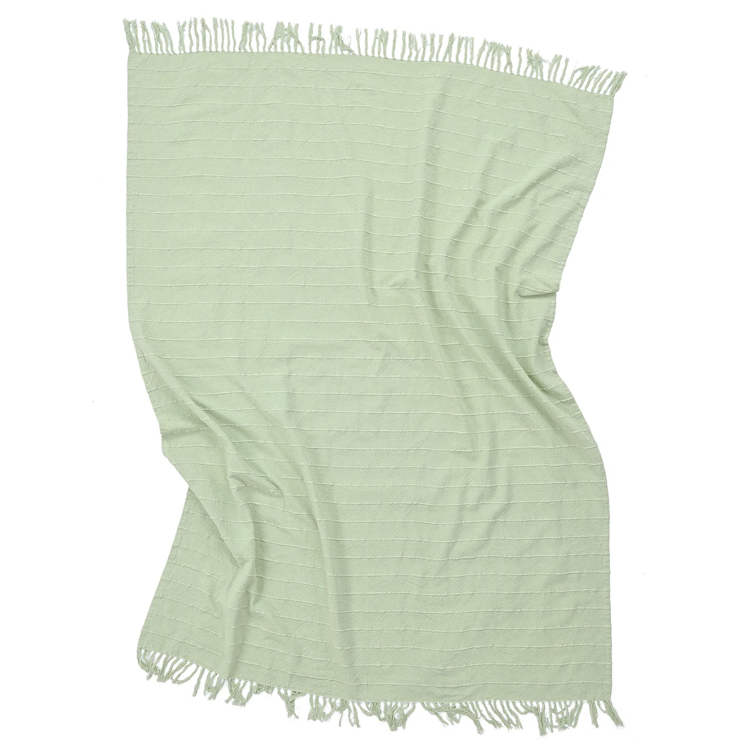 Deky - Nalani cotton throw (světle zelená)