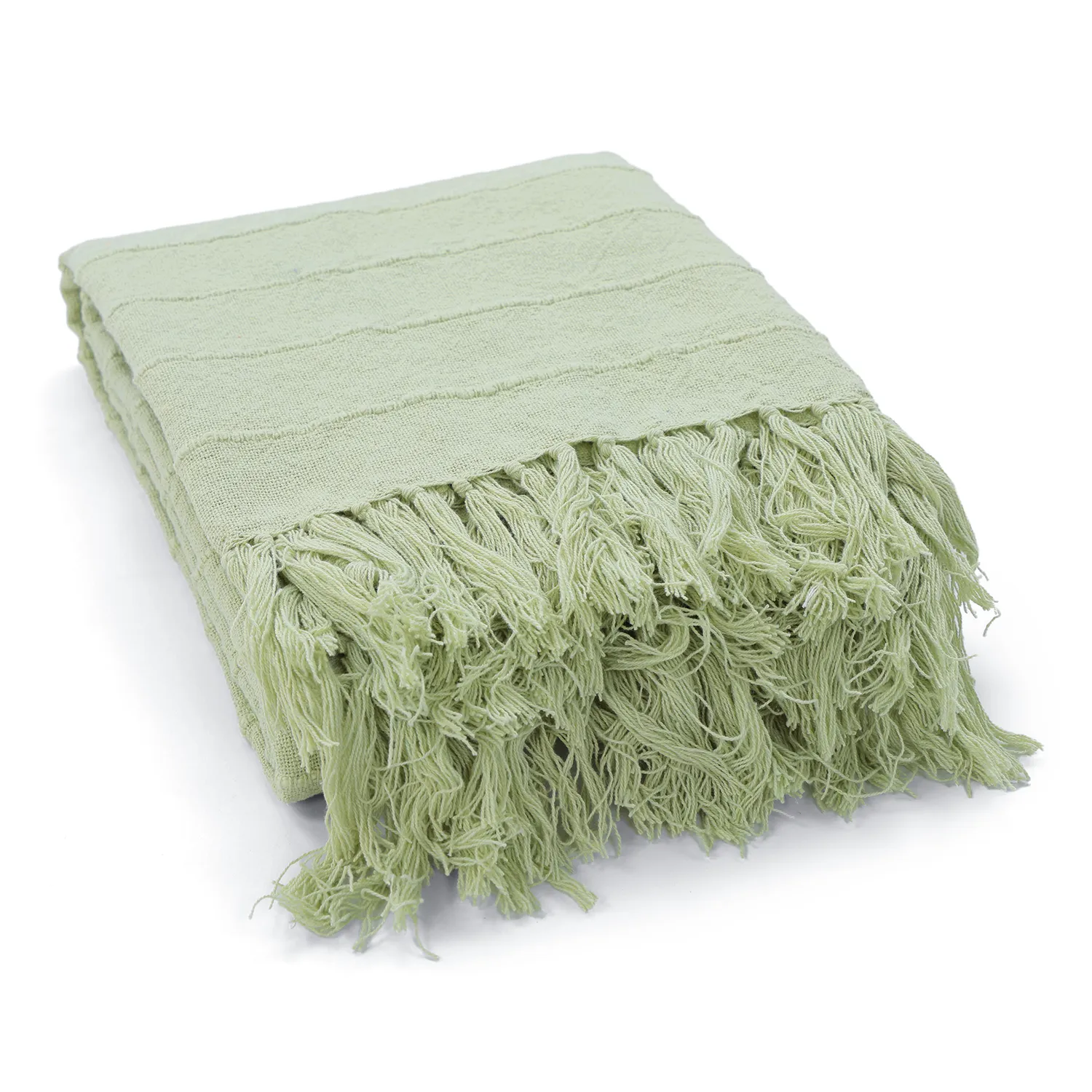 Deky - Nalani cotton throw (světle zelená)