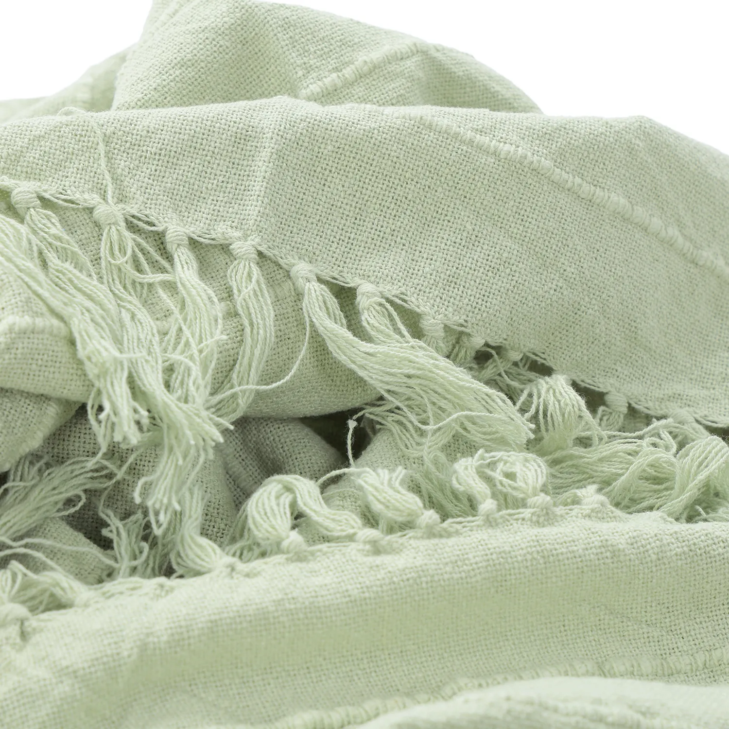 Deky - Nalani cotton throw (světle zelená)