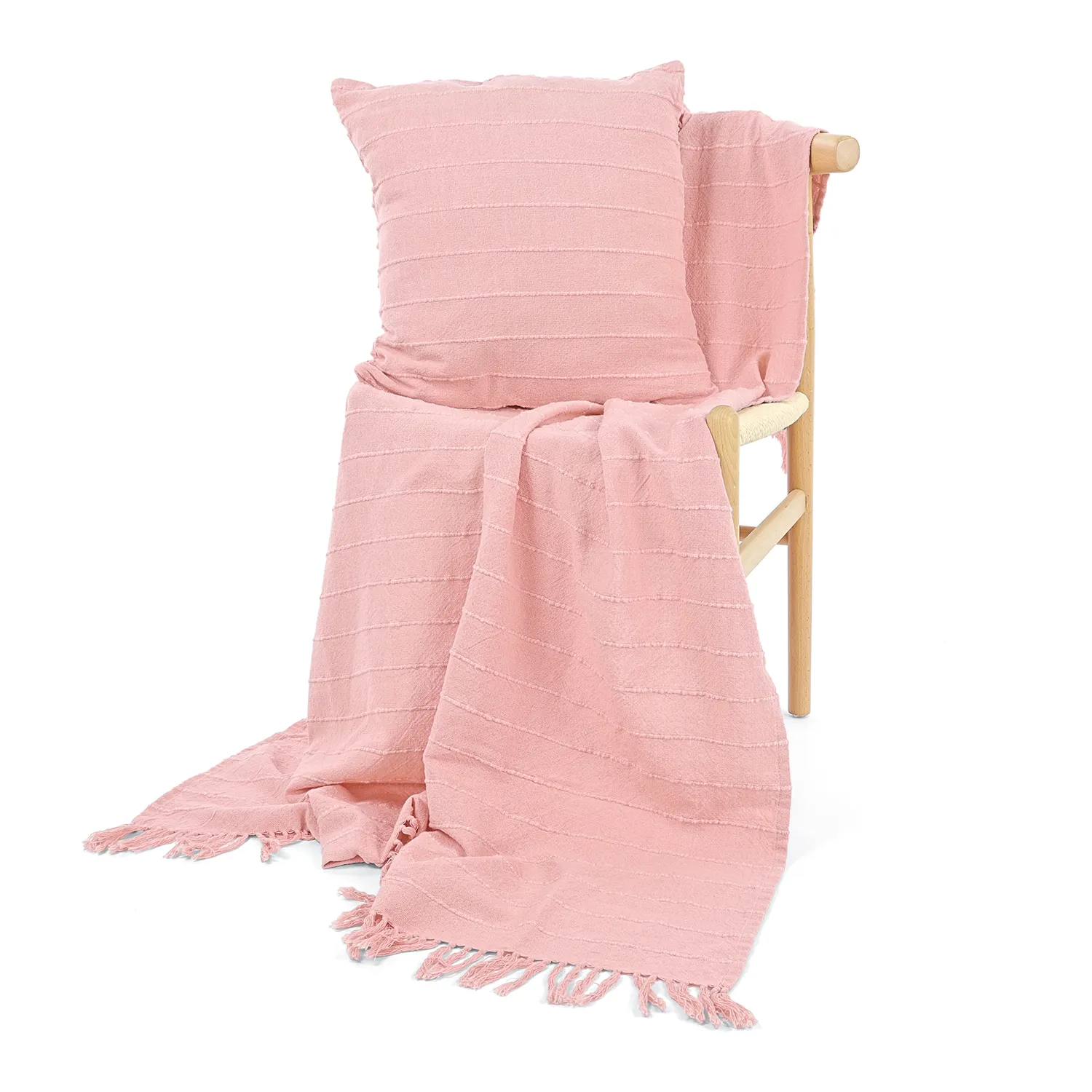 Deky - Nalani cotton throw (růžový)