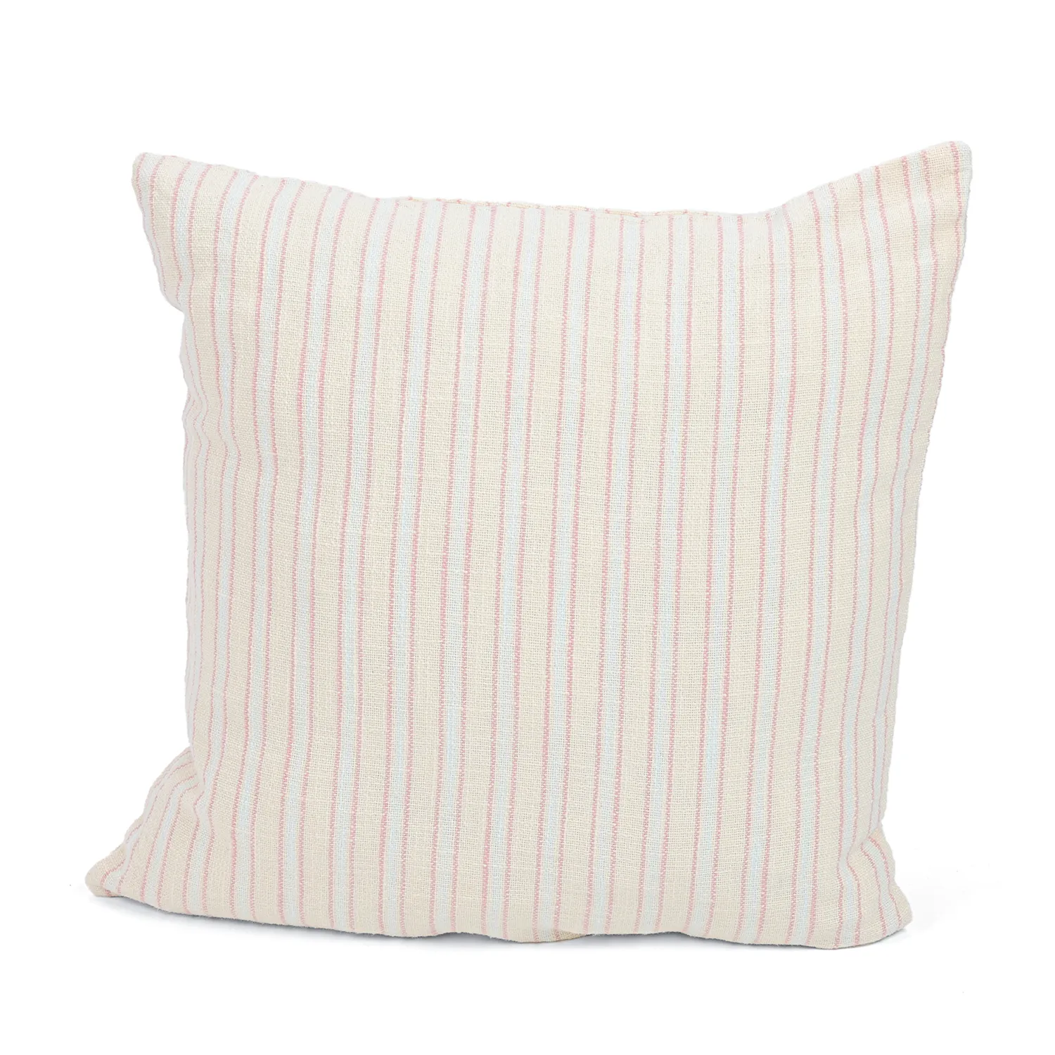 Povlak na polštář - Rumi stripe cotton cushion cover (krémová/růžová/světle modrá)