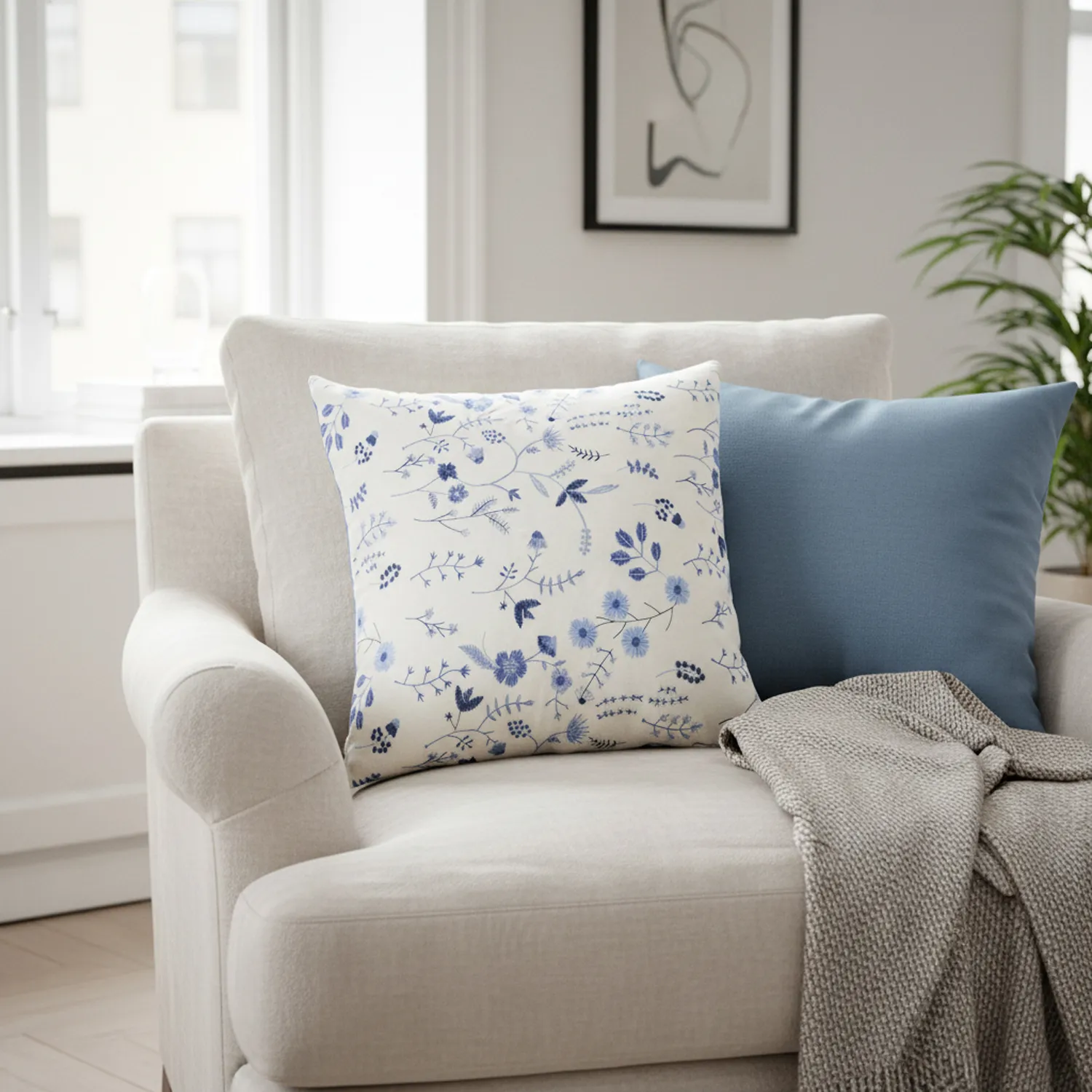 Povlak na polštář - Stavanger Embroidered Cushion Cover (vícenásobná)