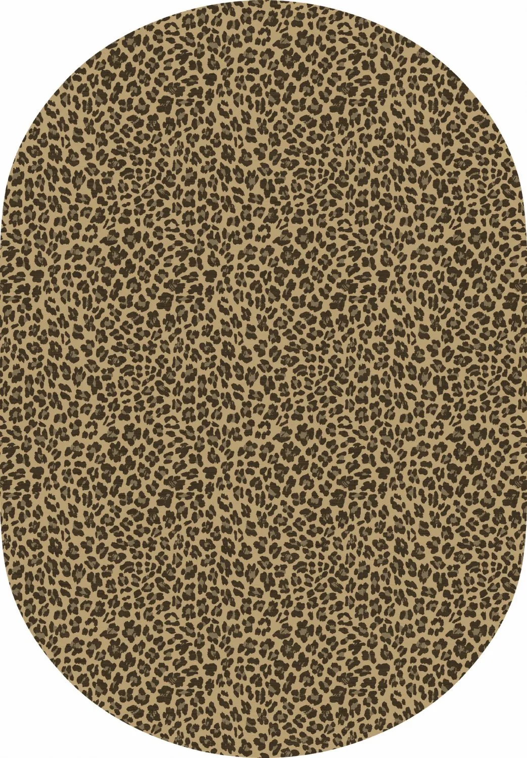 Oválný koberec - Leopard (hnědá)