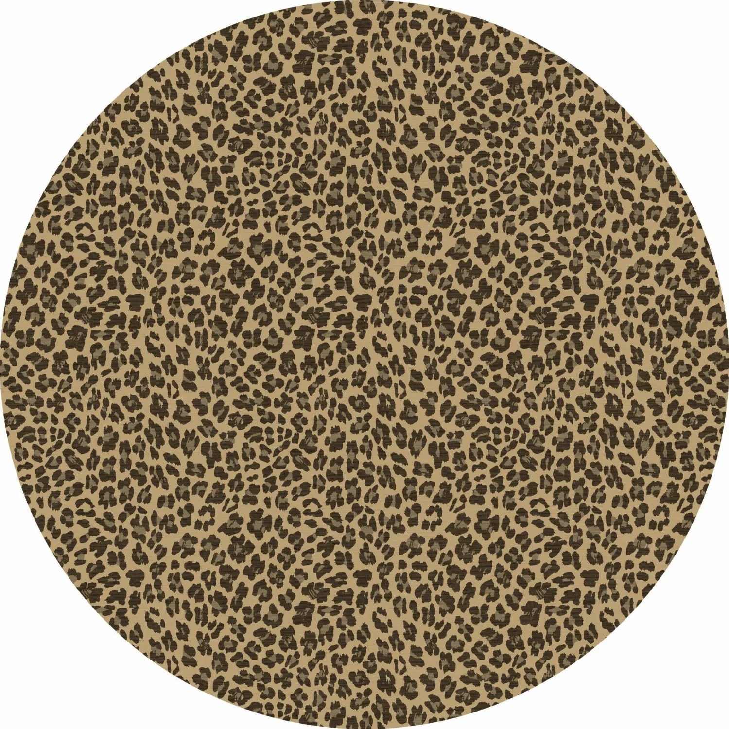 Kulatý koberec - Leopard (hnědá)