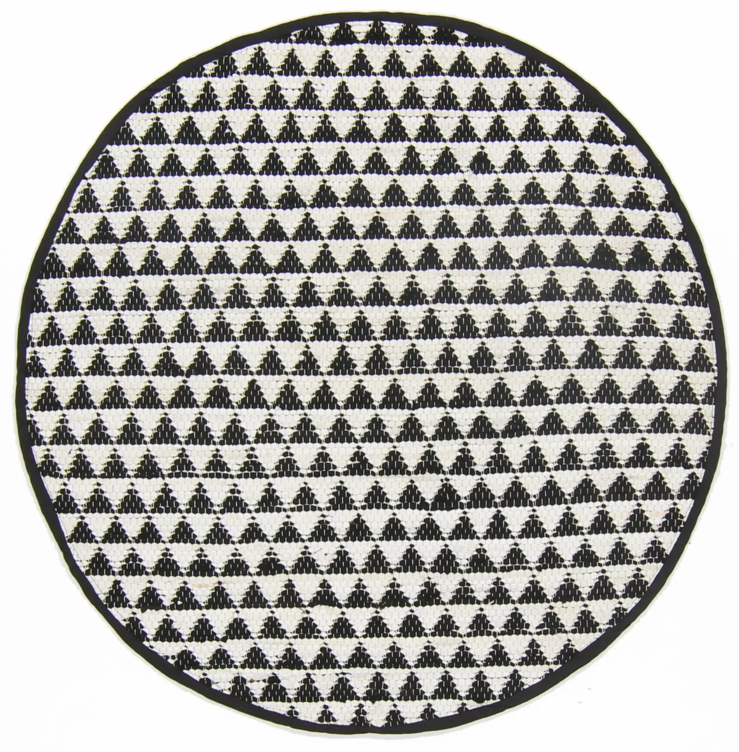 Kulaté koberce - Lindby (černobílá)