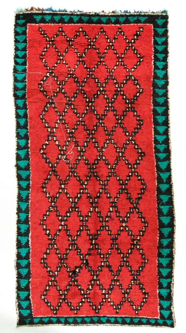 Marocký Berberský koberec Boucherouite 370 x 170 cm