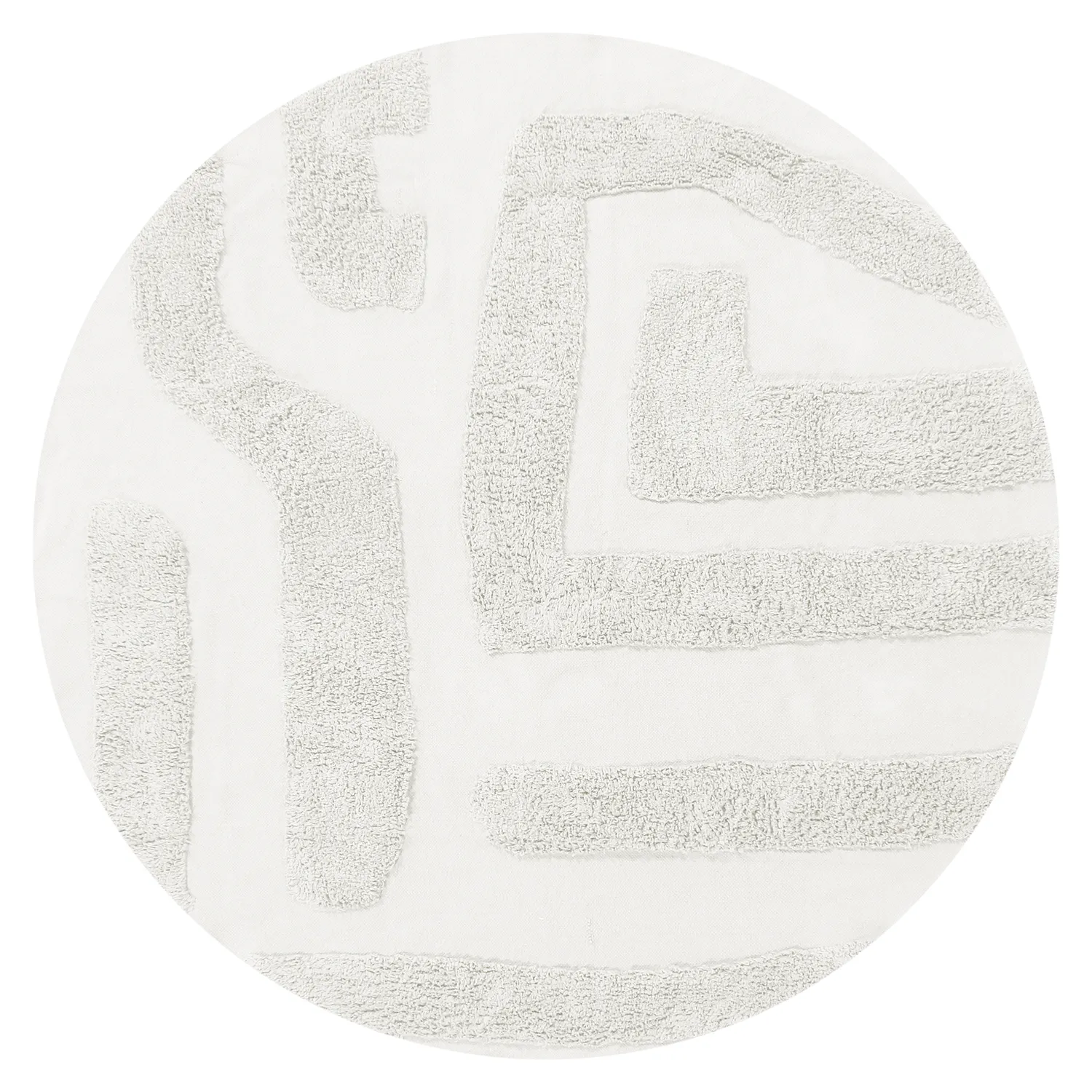 Kulatý koberec - Alexa Natural Cotton Shaggy (offwhite)