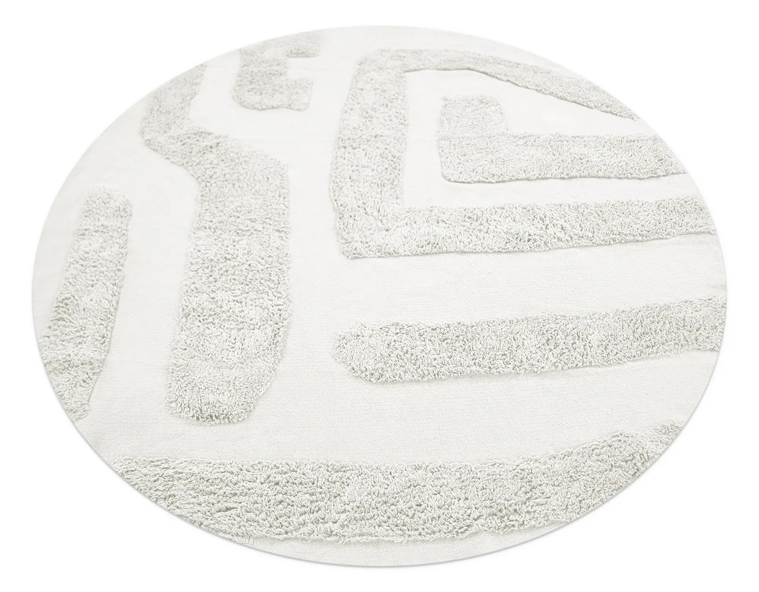 Kulatý koberec - Alexa Natural Cotton Shaggy (offwhite)