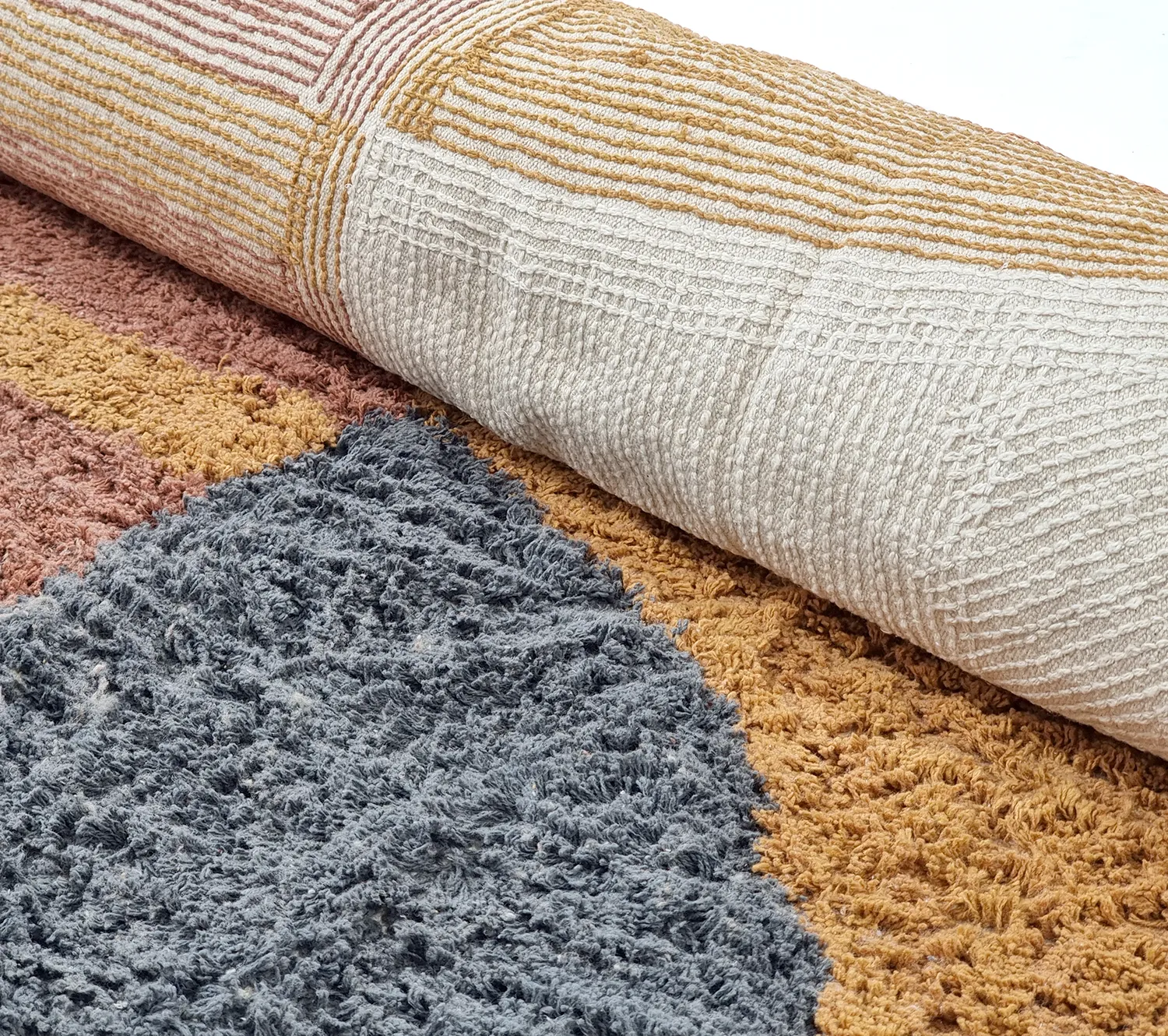 Kulatý koberec - Alpe Natural Cotton Shaggy (vícebarevná)