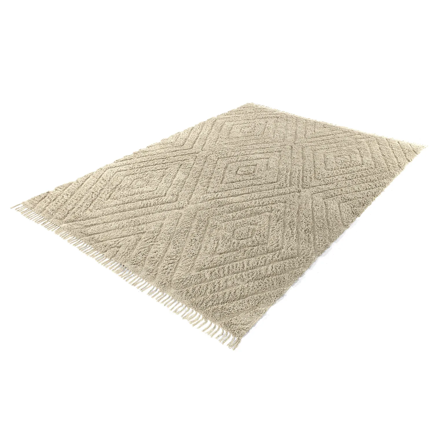 Shaggy koberce - Amberley Natural Cotton Shaggy (béžový)