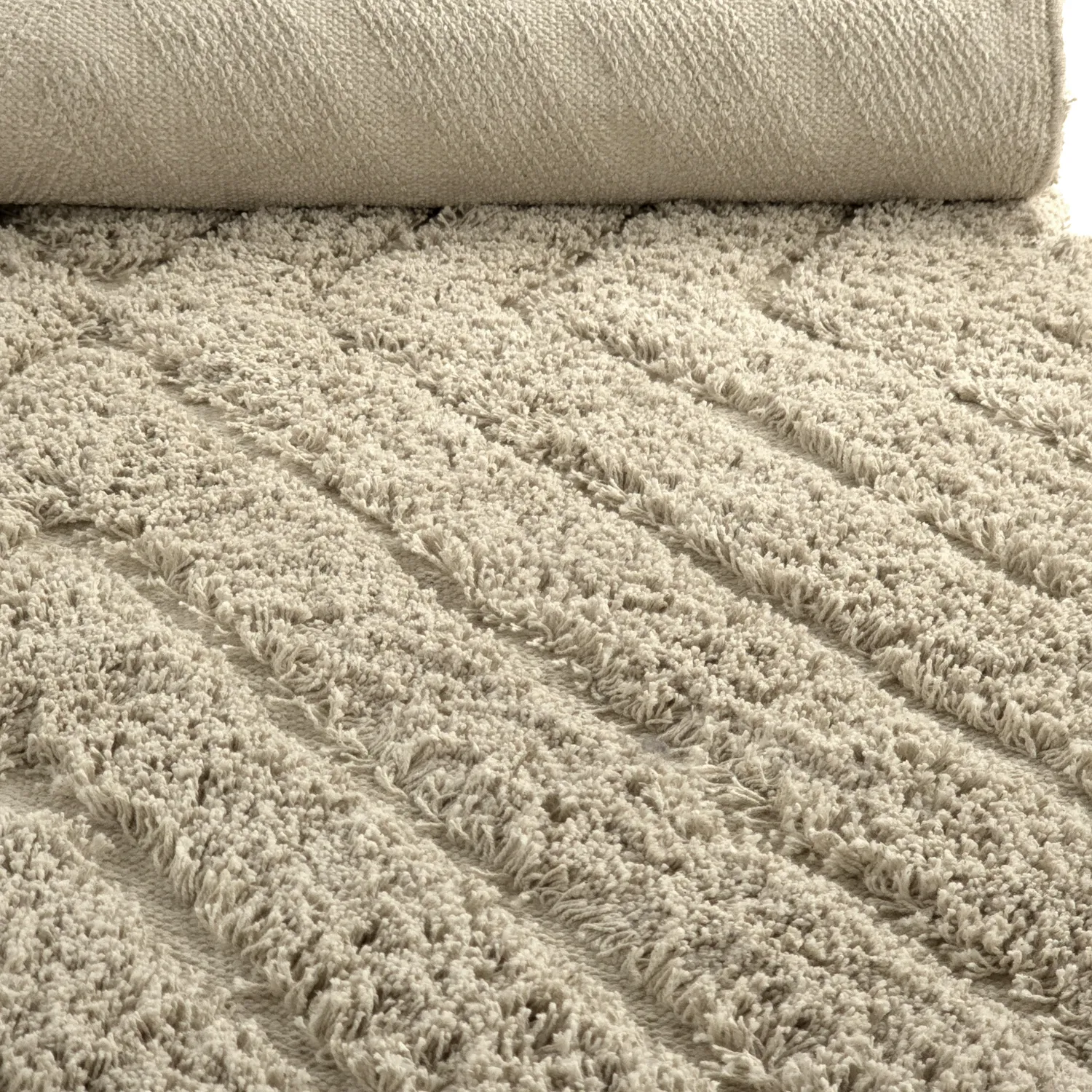 Shaggy koberce - Amberley Natural Cotton Shaggy (béžový)