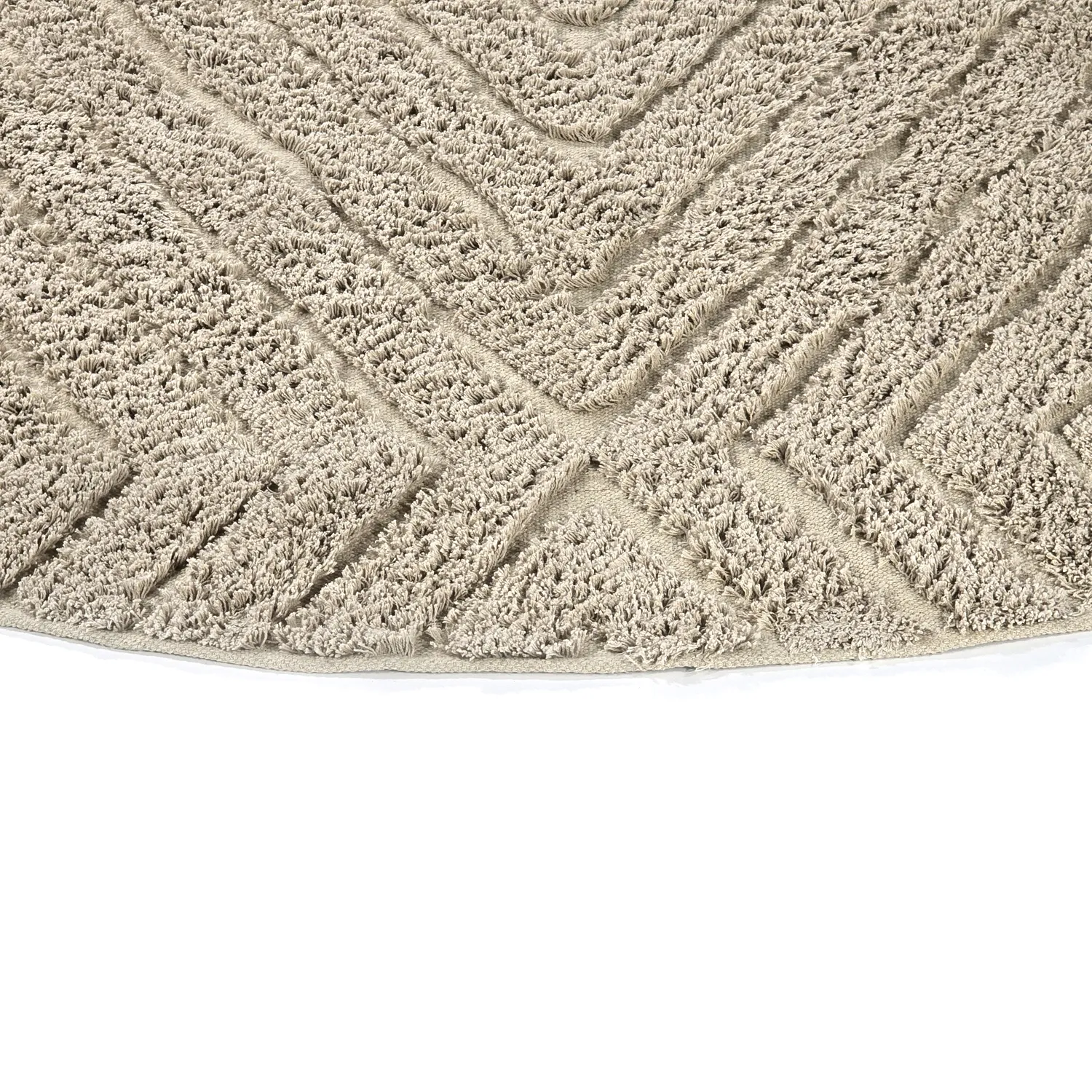 Kulatý koberec - Amberley Natural Cotton Shaggy (béžový)