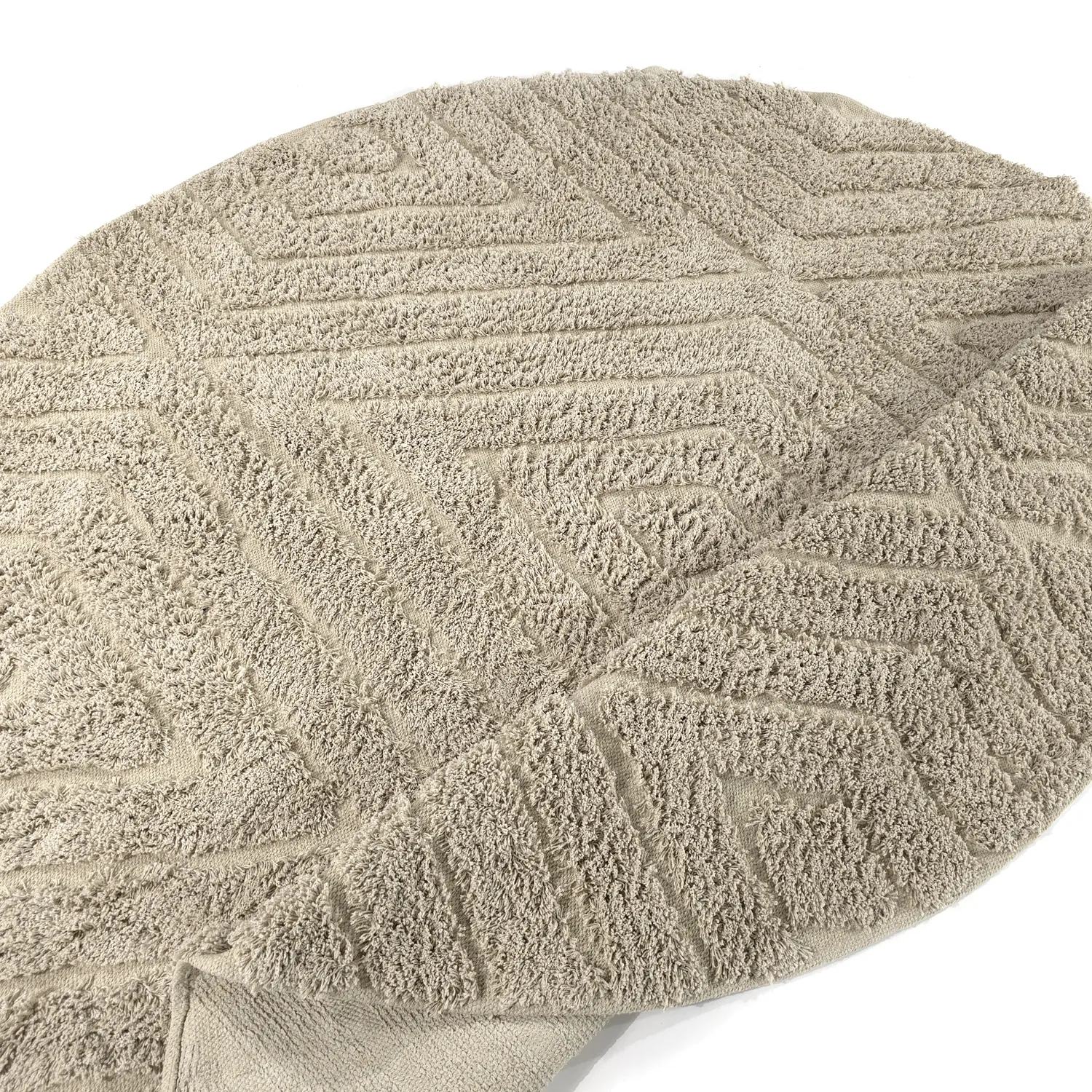 Kulatý koberec - Amberley Natural Cotton Shaggy (béžový)