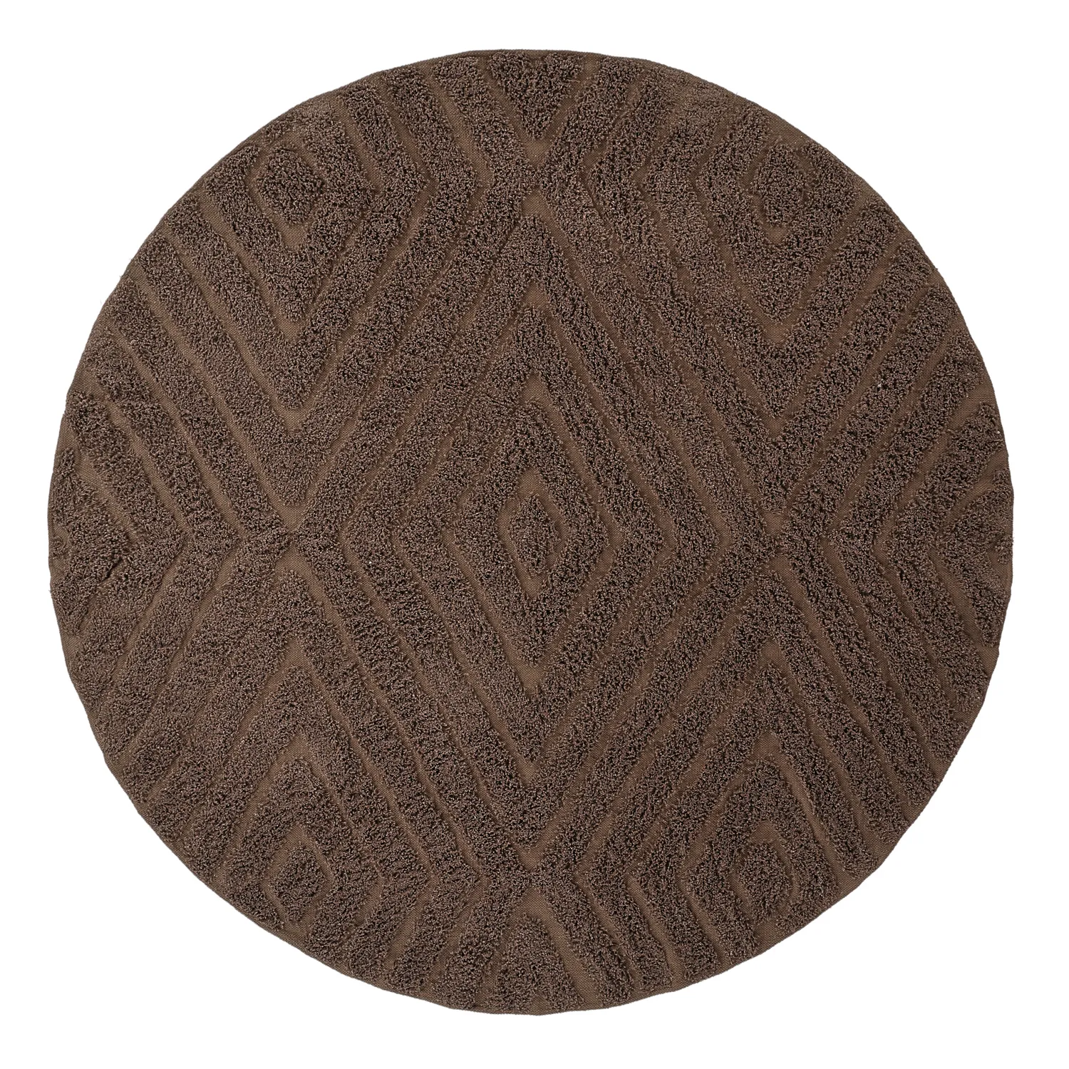 Kulatý koberec - Amberley Natural Cotton Shaggy (hnědý)
