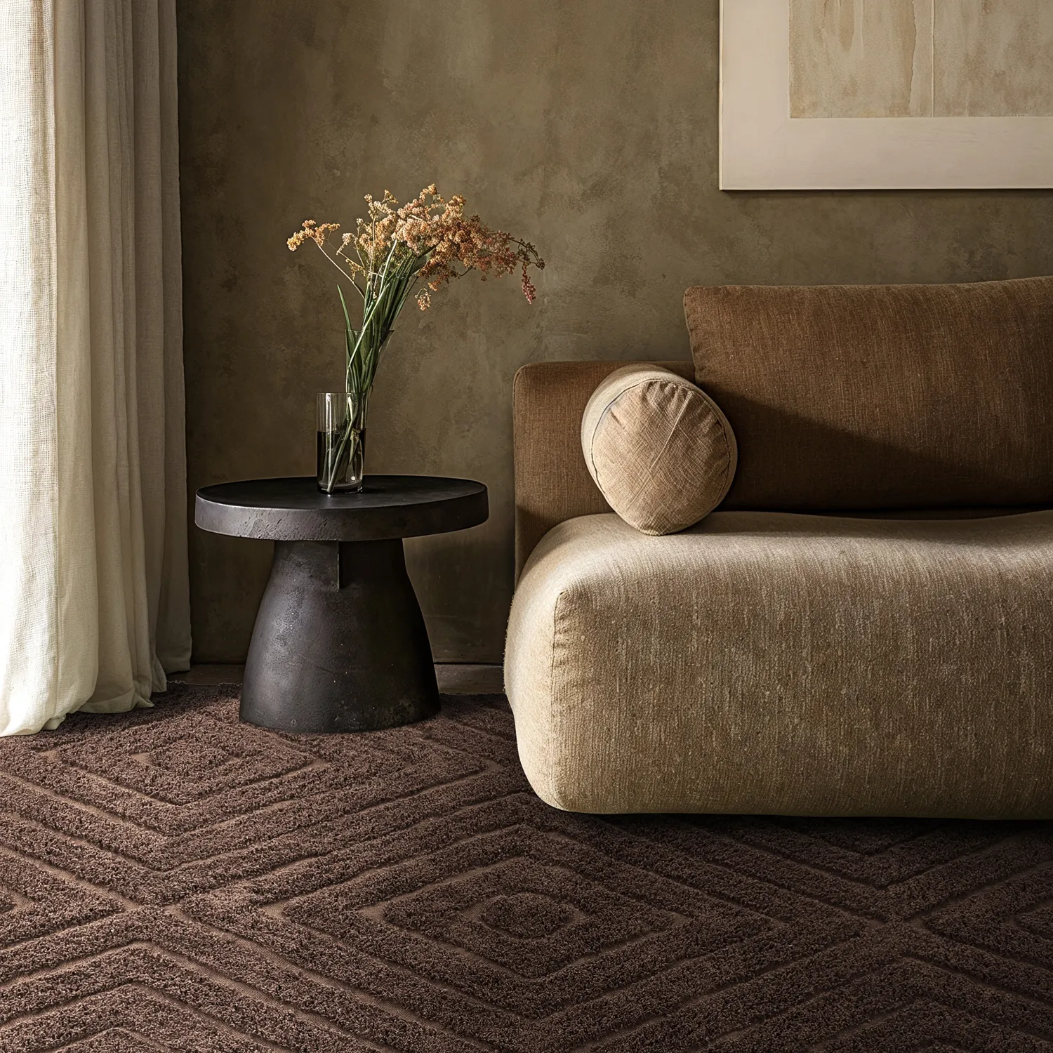 Shaggy koberce - Amberley Natural Cotton Shaggy (hnědý)