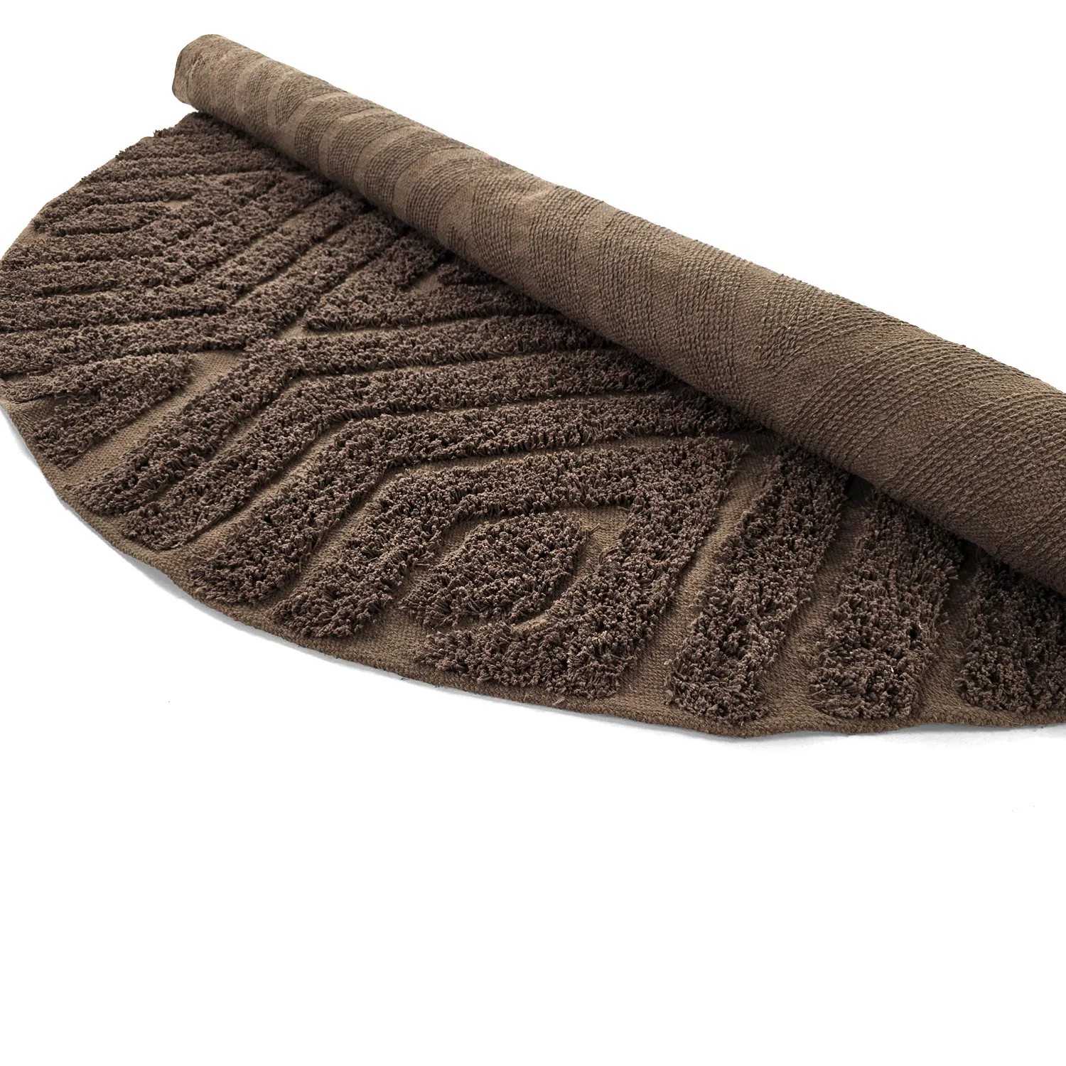 Kulatý koberec - Amberley Natural Cotton Shaggy (hnědý)