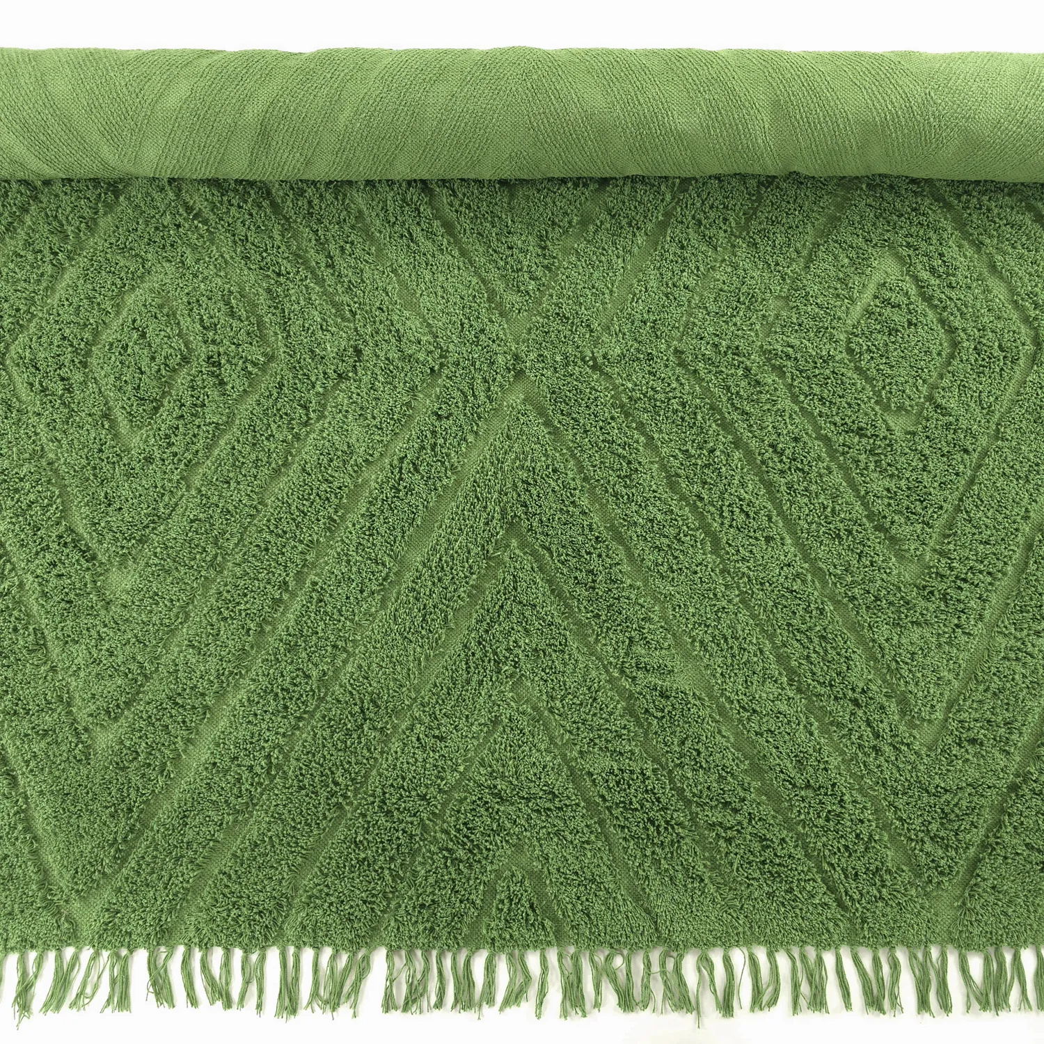 Shaggy koberce - Amberley Natural Cotton Shaggy (zelený)