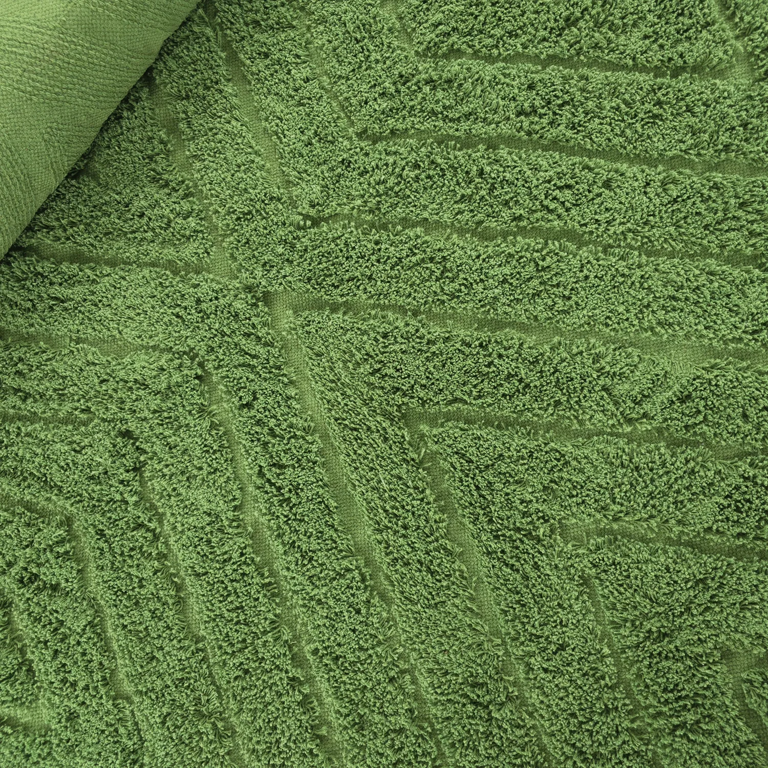 Shaggy koberce - Amberley Natural Cotton Shaggy (zelený)
