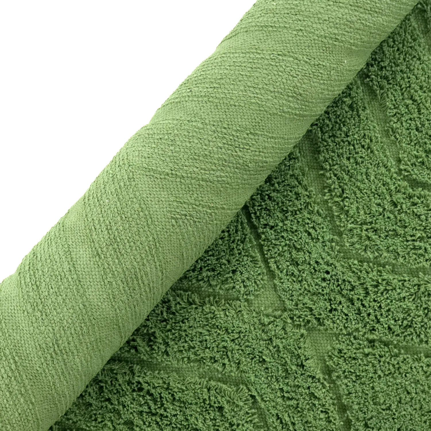 Kulatý koberec - Amberley Natural Cotton Shaggy (zelený)