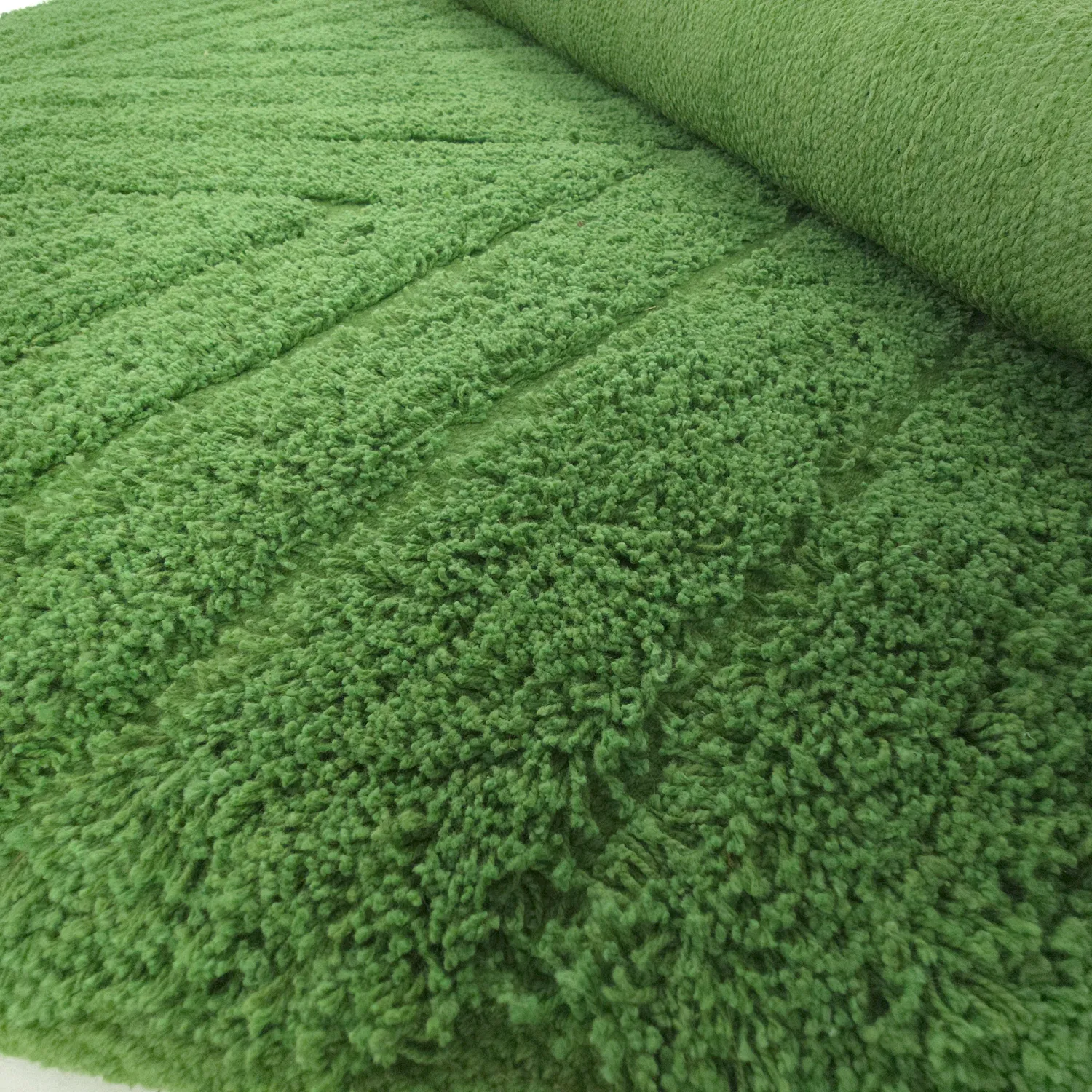 Kulatý koberec - Amberley Natural Cotton Shaggy (zelený)