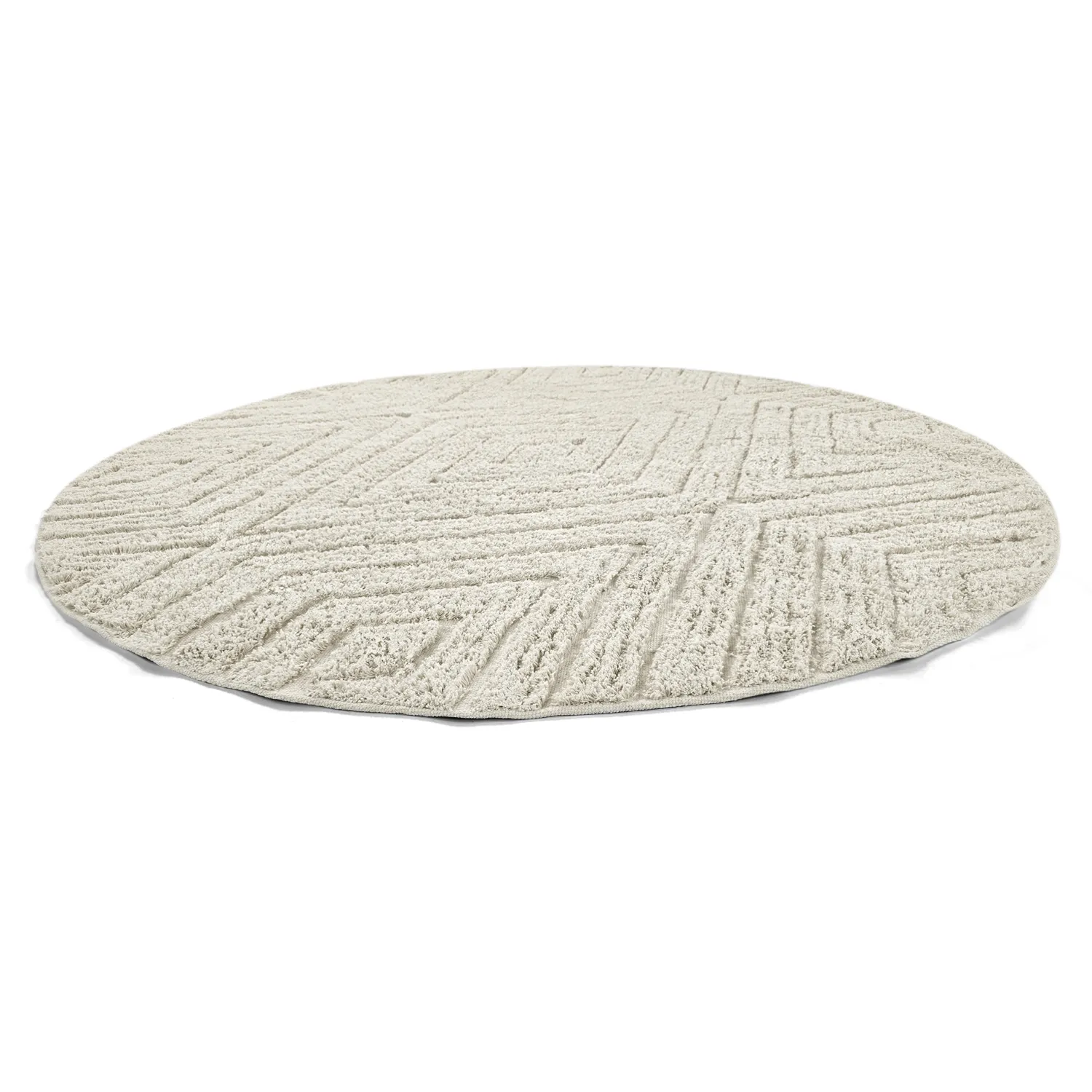 Kulatý koberec - Amberley Natural Cotton Shaggy (špinavě bílá)