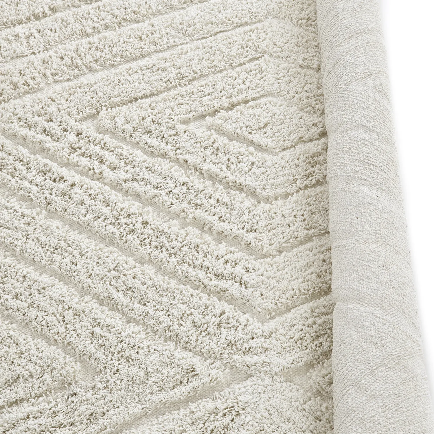 Kulatý koberec - Amberley Natural Cotton Shaggy (špinavě bílá)