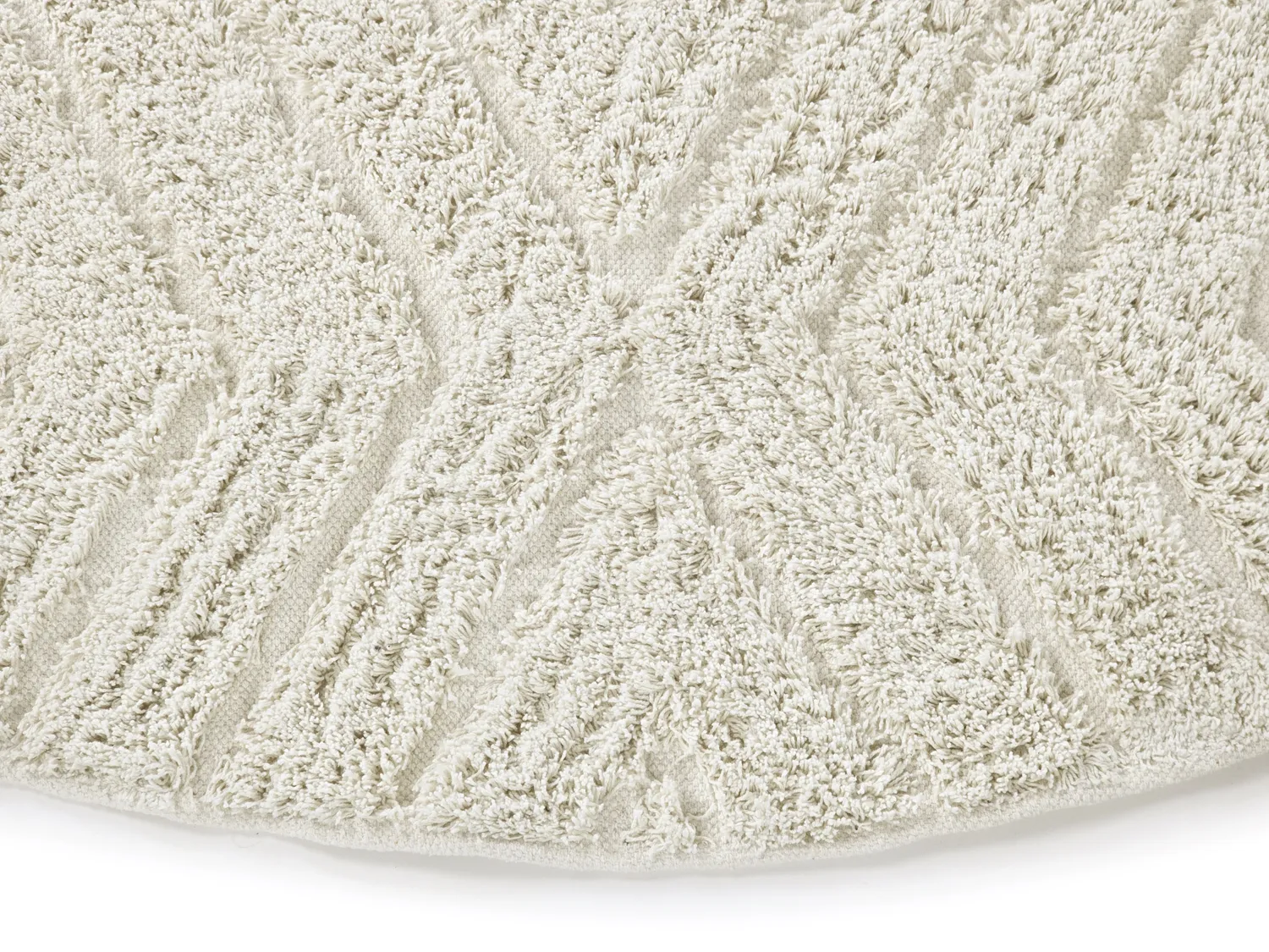 Kulatý koberec - Amberley Natural Cotton Shaggy (špinavě bílá)