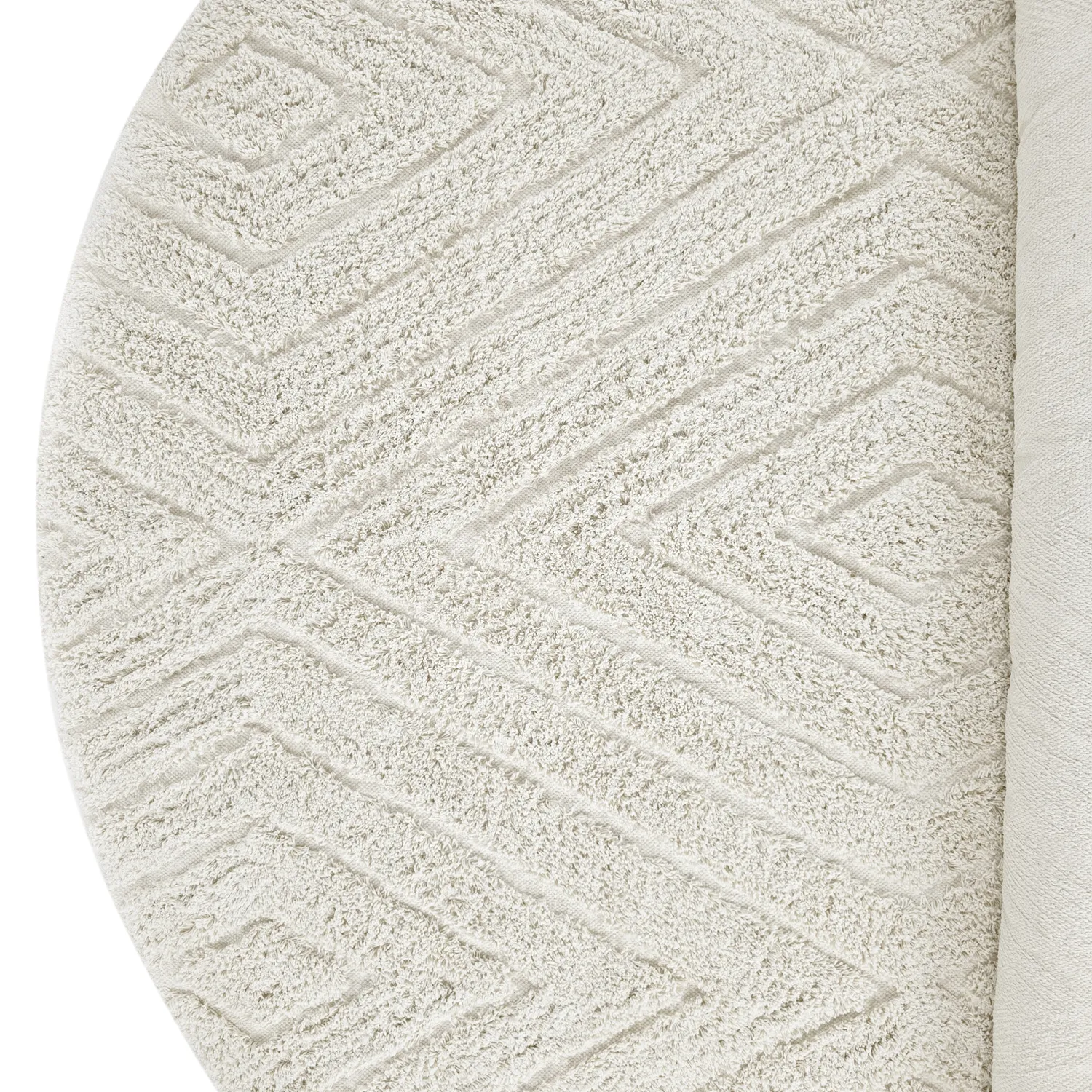 Kulatý koberec - Amberley Natural Cotton Shaggy (špinavě bílá)