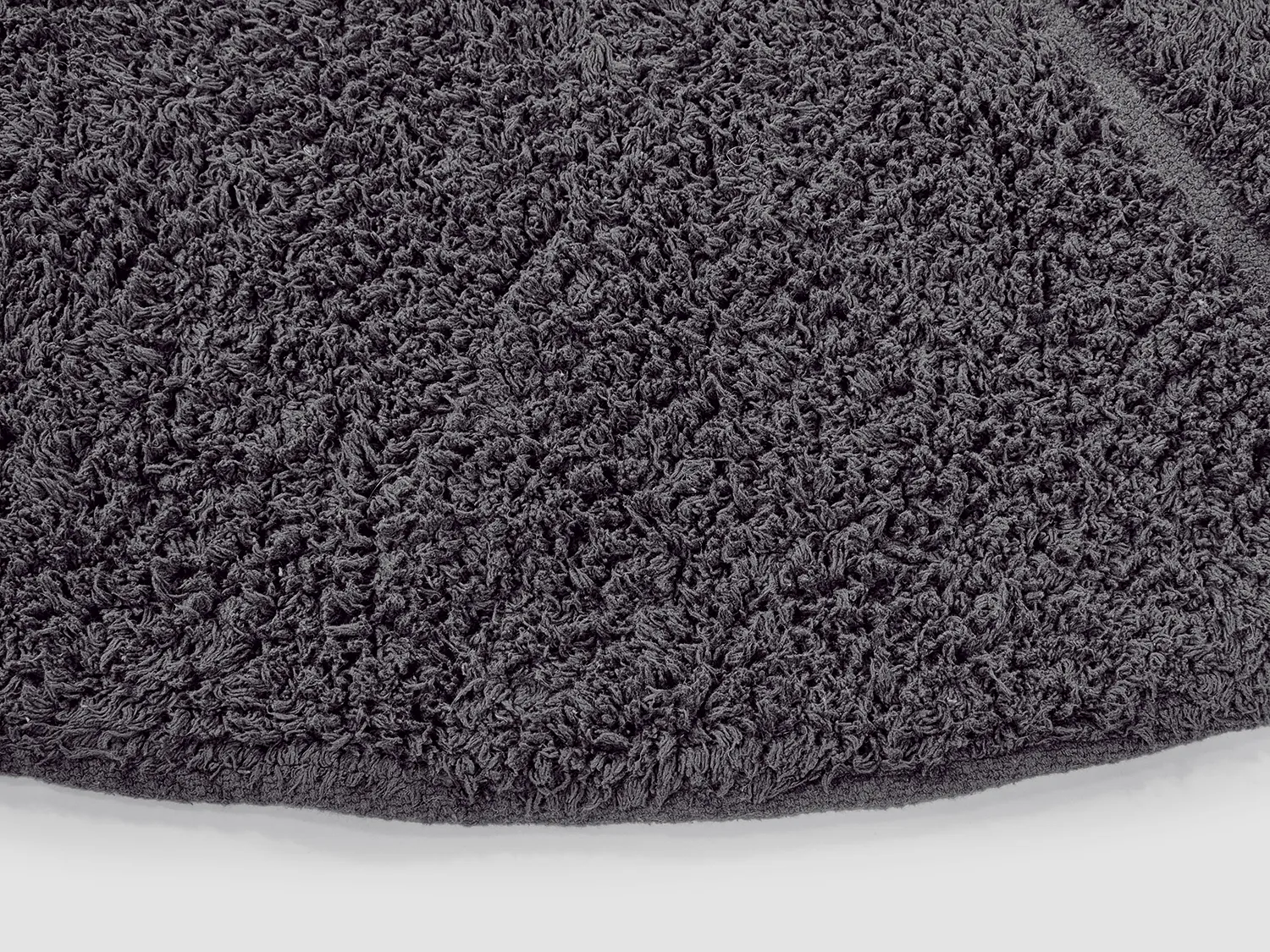 Kulatý koberec - Andrea Natural Cotton Shaggy (černá)
