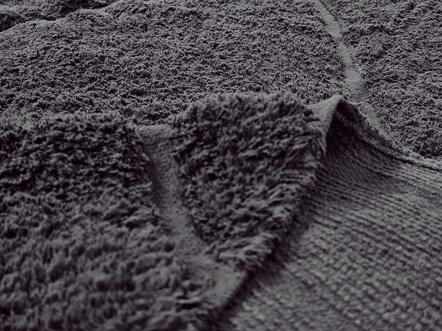 Shaggy koberce - Andrea Natural Cotton Shaggy (černá)