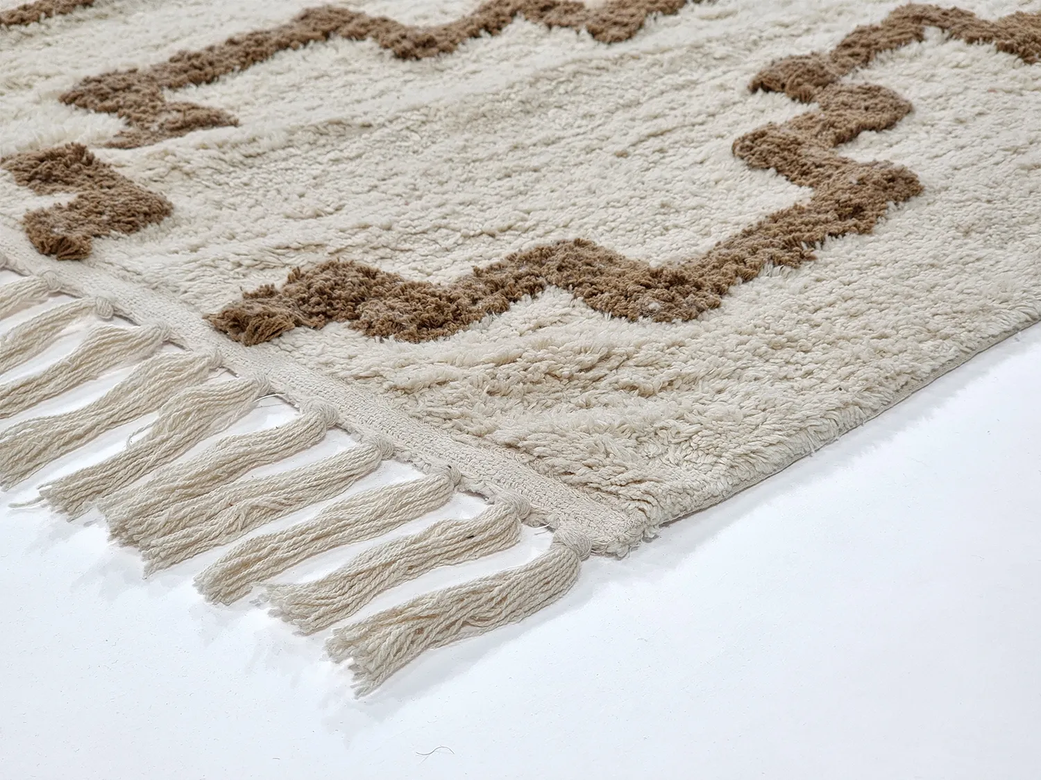 Shaggy koberce - Arlon Natural Cotton Shaggy (béžová)