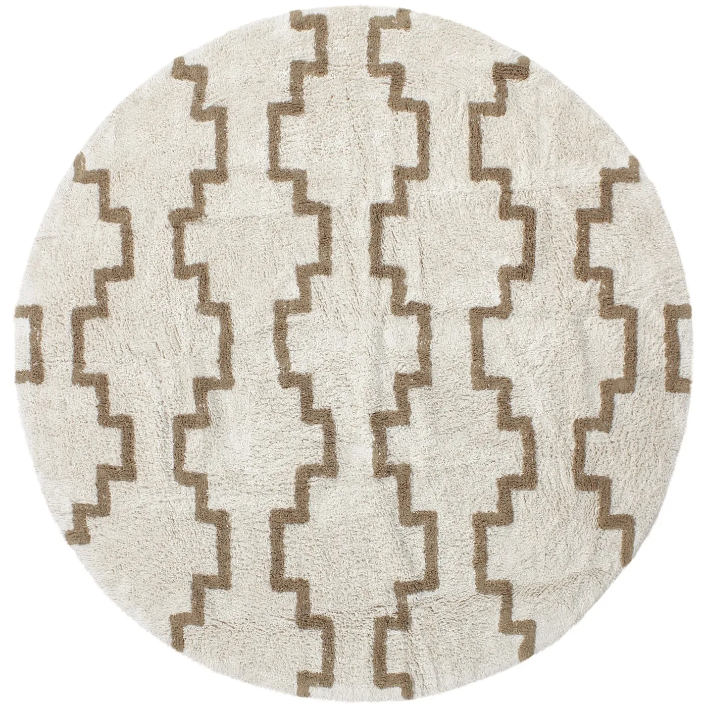 Kulatý koberec - Arlon Natural Cotton Shaggy (béžová)