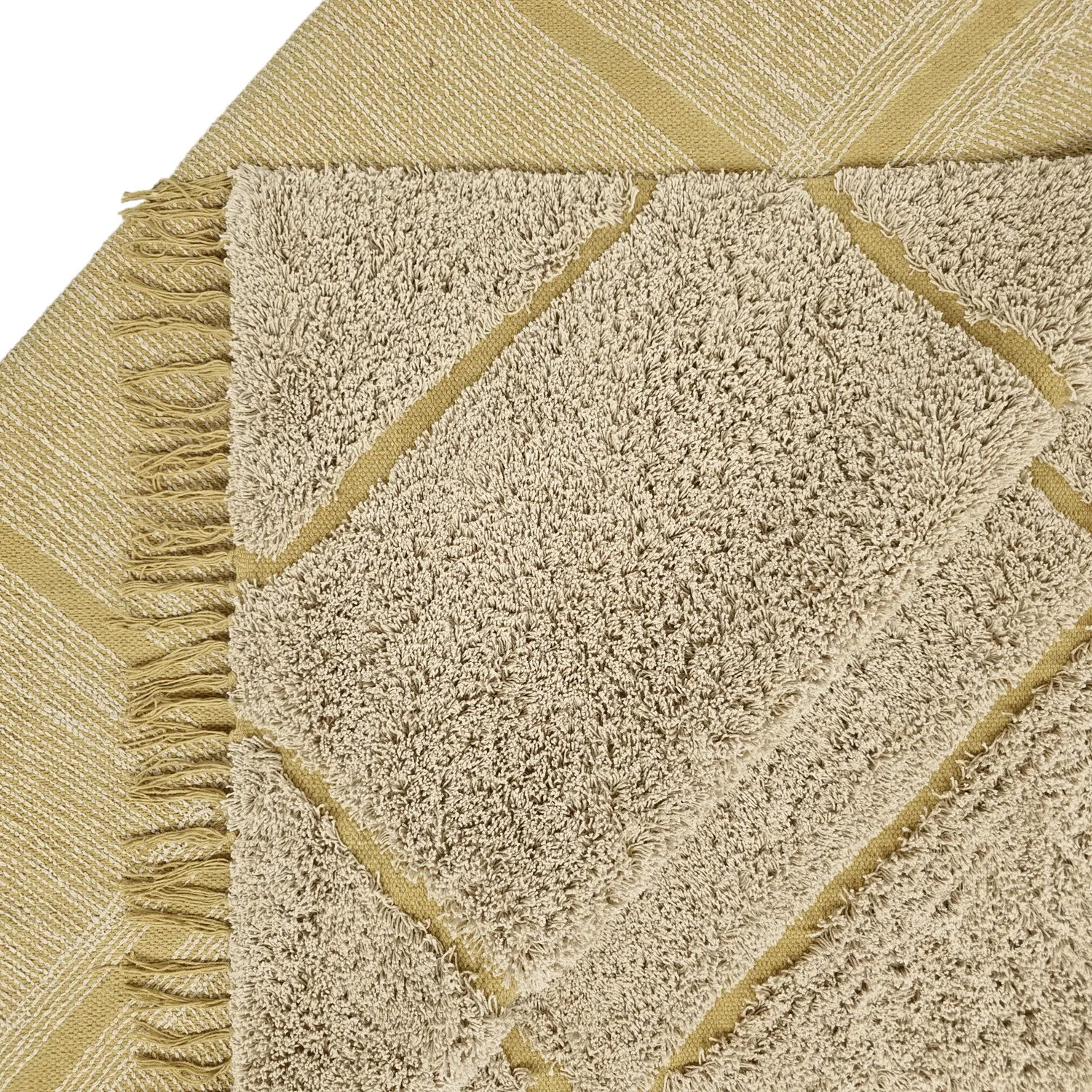 Shaggy koberce - Bellevue Natural Cotton Shaggy (béžová/hnědá)