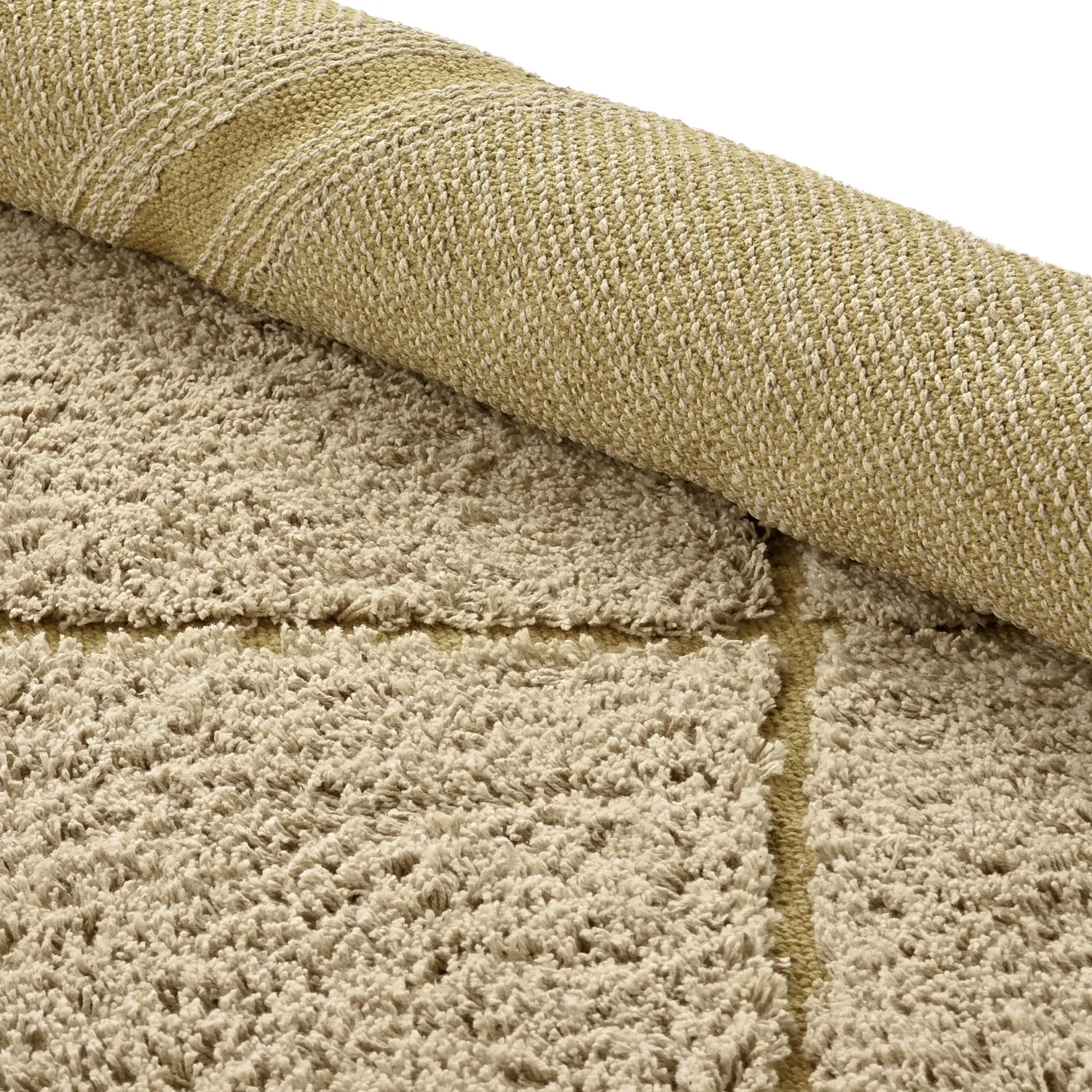 Kulatý koberec - Bellevue Natural Cotton Shaggy (béžová/hnědá)