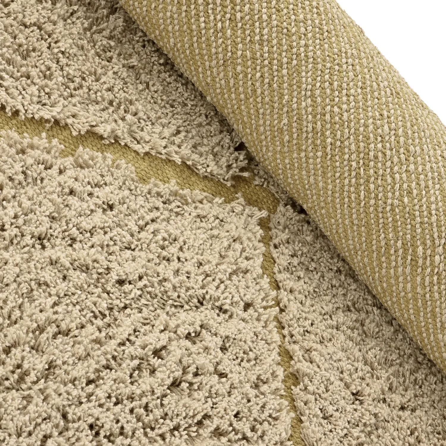 Kulatý koberec - Bellevue Natural Cotton Shaggy (béžová/hnědá)