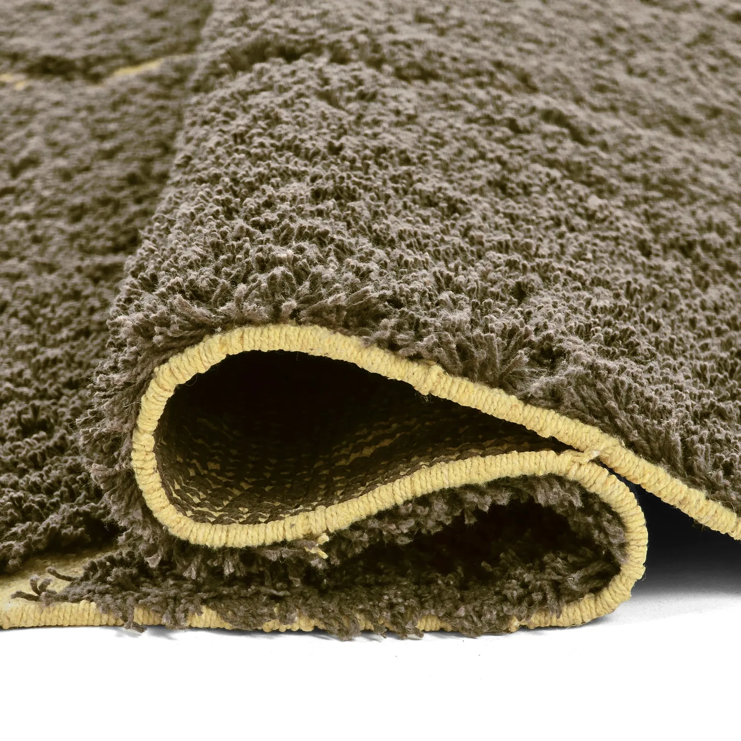 Shaggy koberce - Bellevue Natural Cotton Shaggy (hnědá/žlutá)